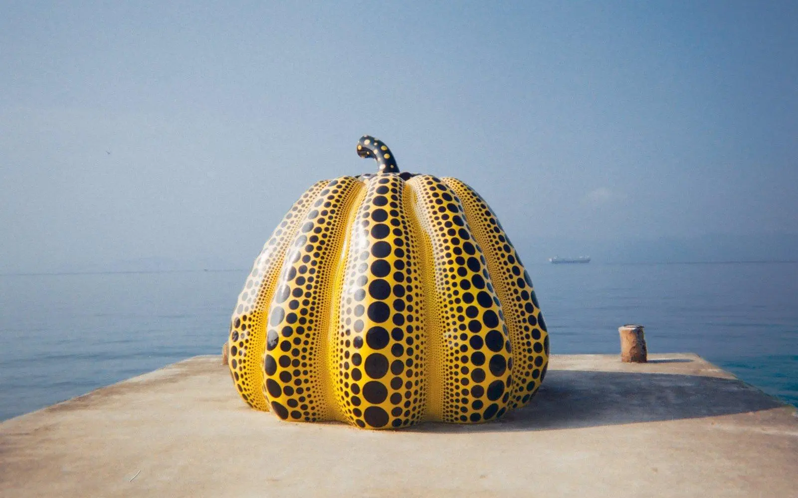 'Pumpkin' was installed on the art-centric island of Naoshima in 1994, and had attracted art lovers and Instagrammers alike, even as it was swept out to sea by a typhoon.