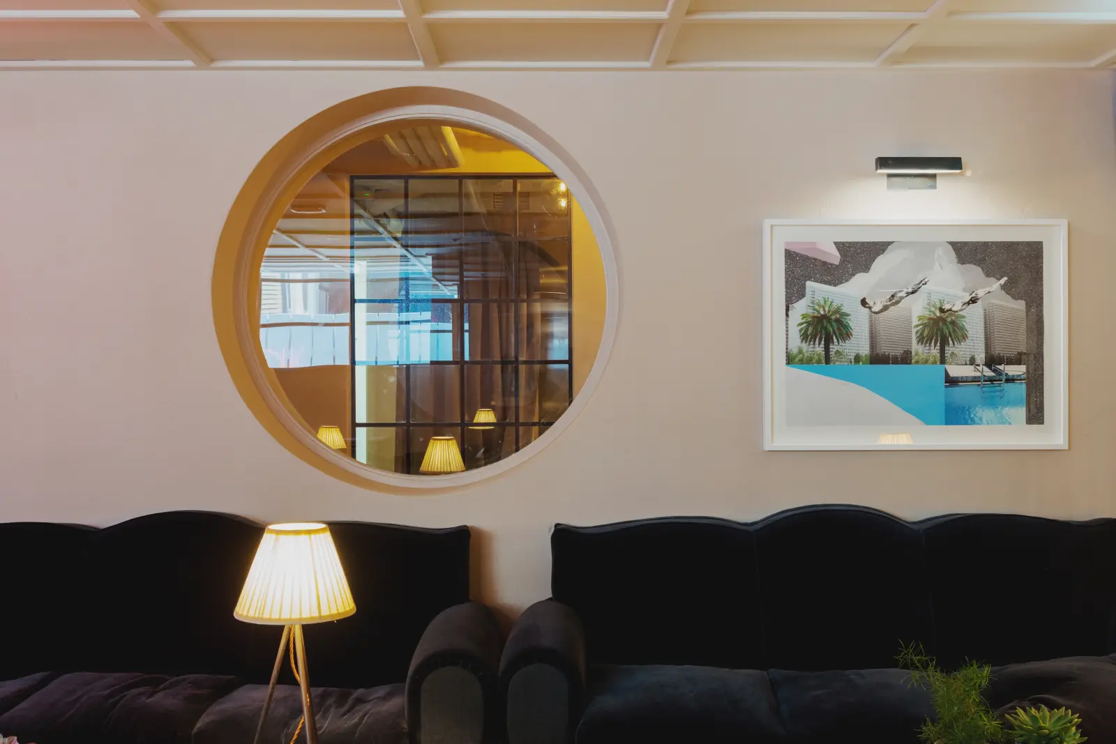 Bonnie and Clyde's 'Slow Dive' looks perfect in this white floated frame