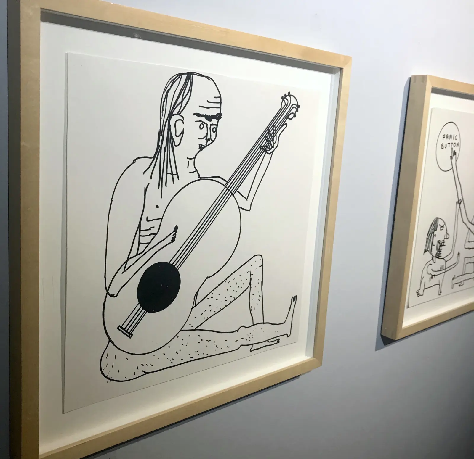 David Shrigley editions in a floated frame