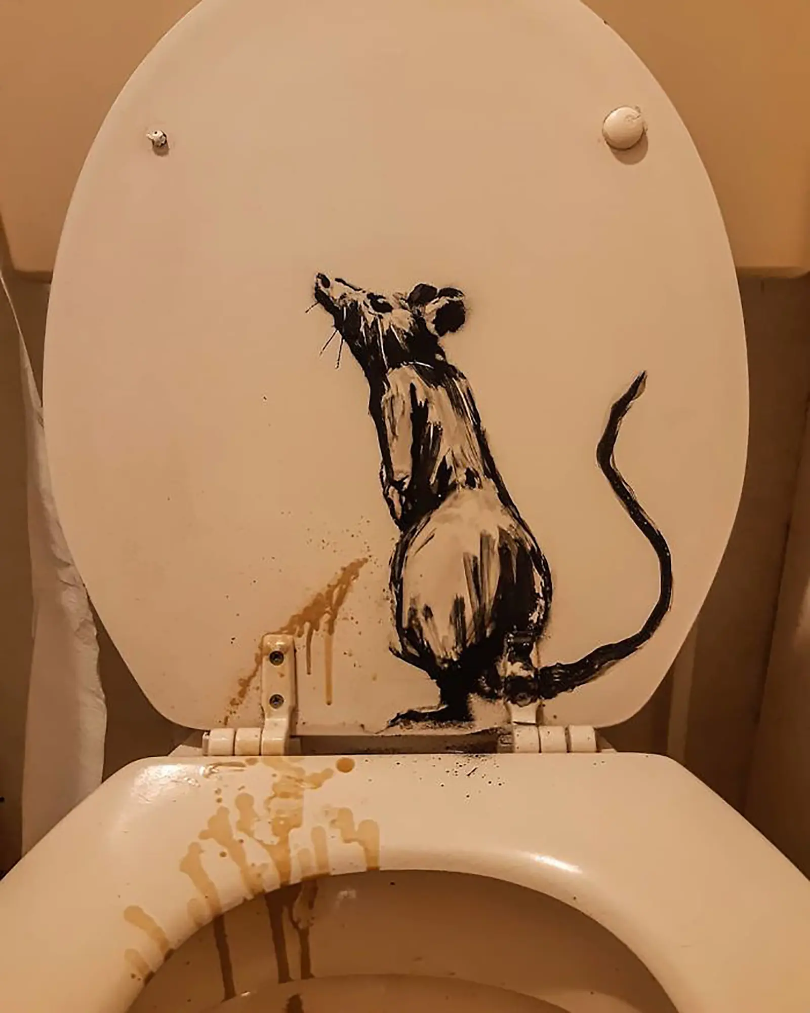 'My wife hates it when I work from home' by Banksy, April 2020