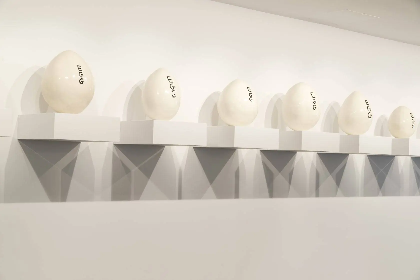 Eggs by David Shrigley, on display at Stephen Friedman Gallery, 2011