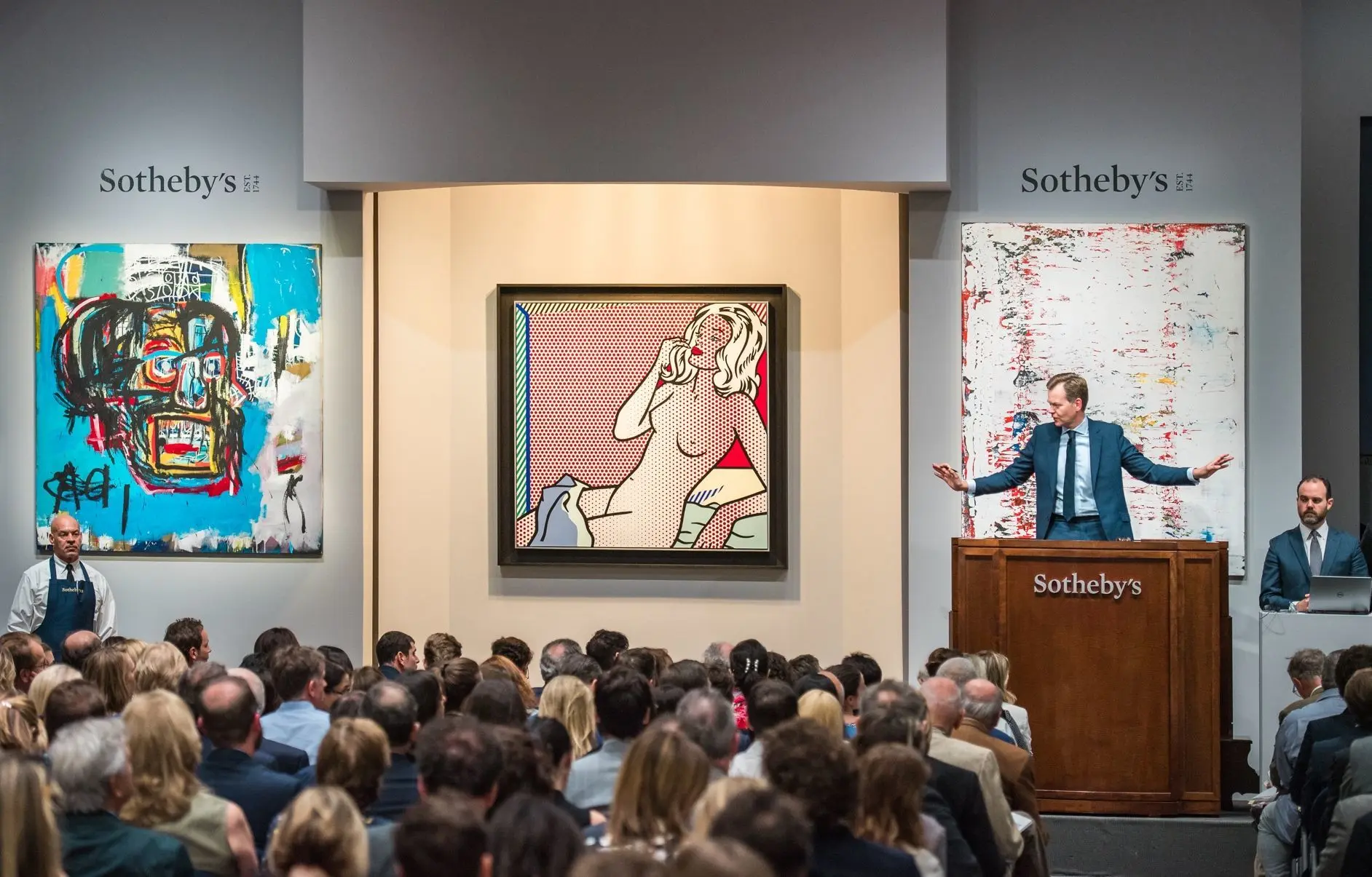 Basquiat's 1982 painting of a skull 'Untitled' was a record-breaking sale at Sotheby's New York in 2017 for $110,487,500.
