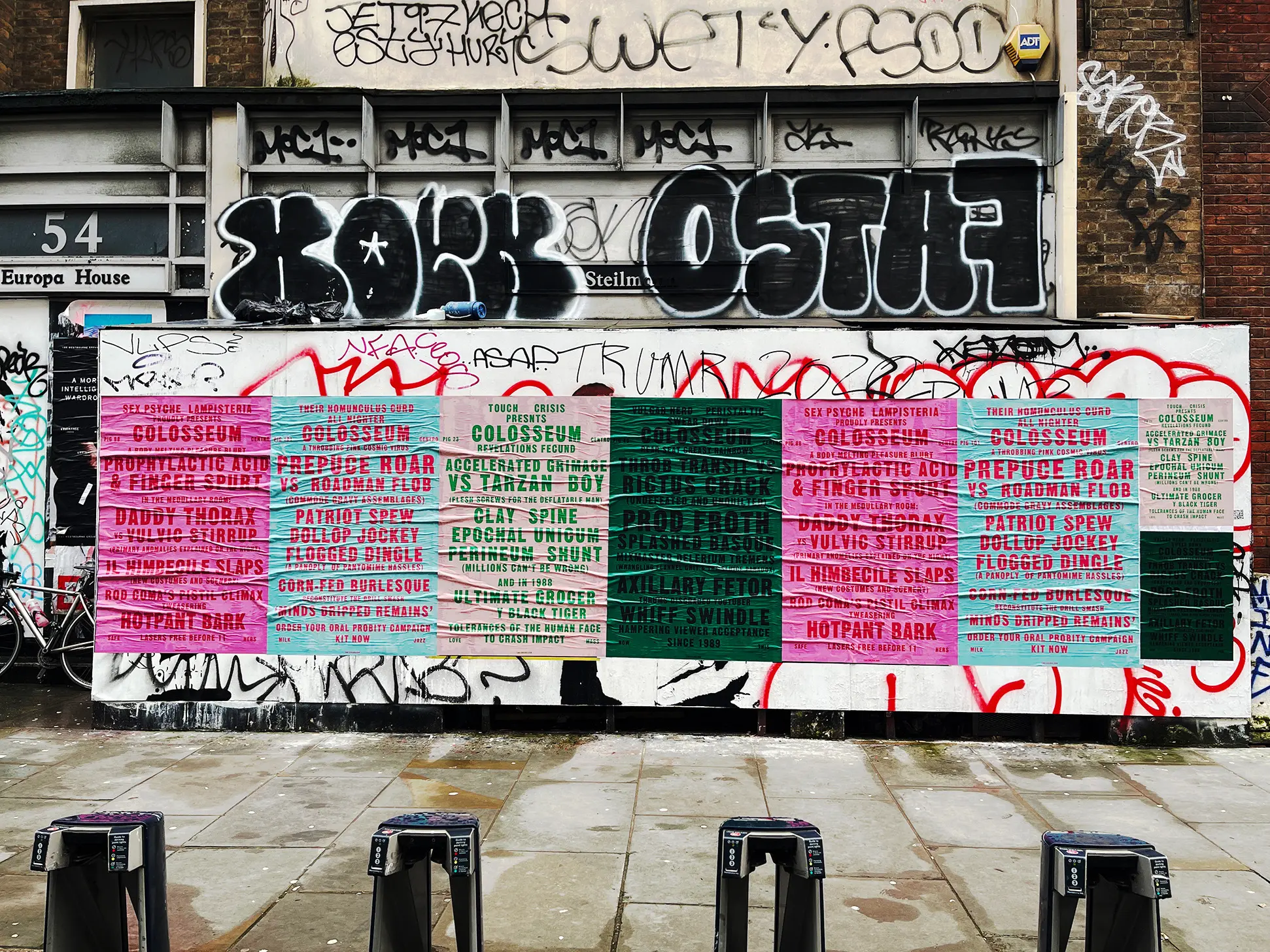 Pasted up around Brighton, Bristol, Birmingham and Manchester in collaboration with UNCLE