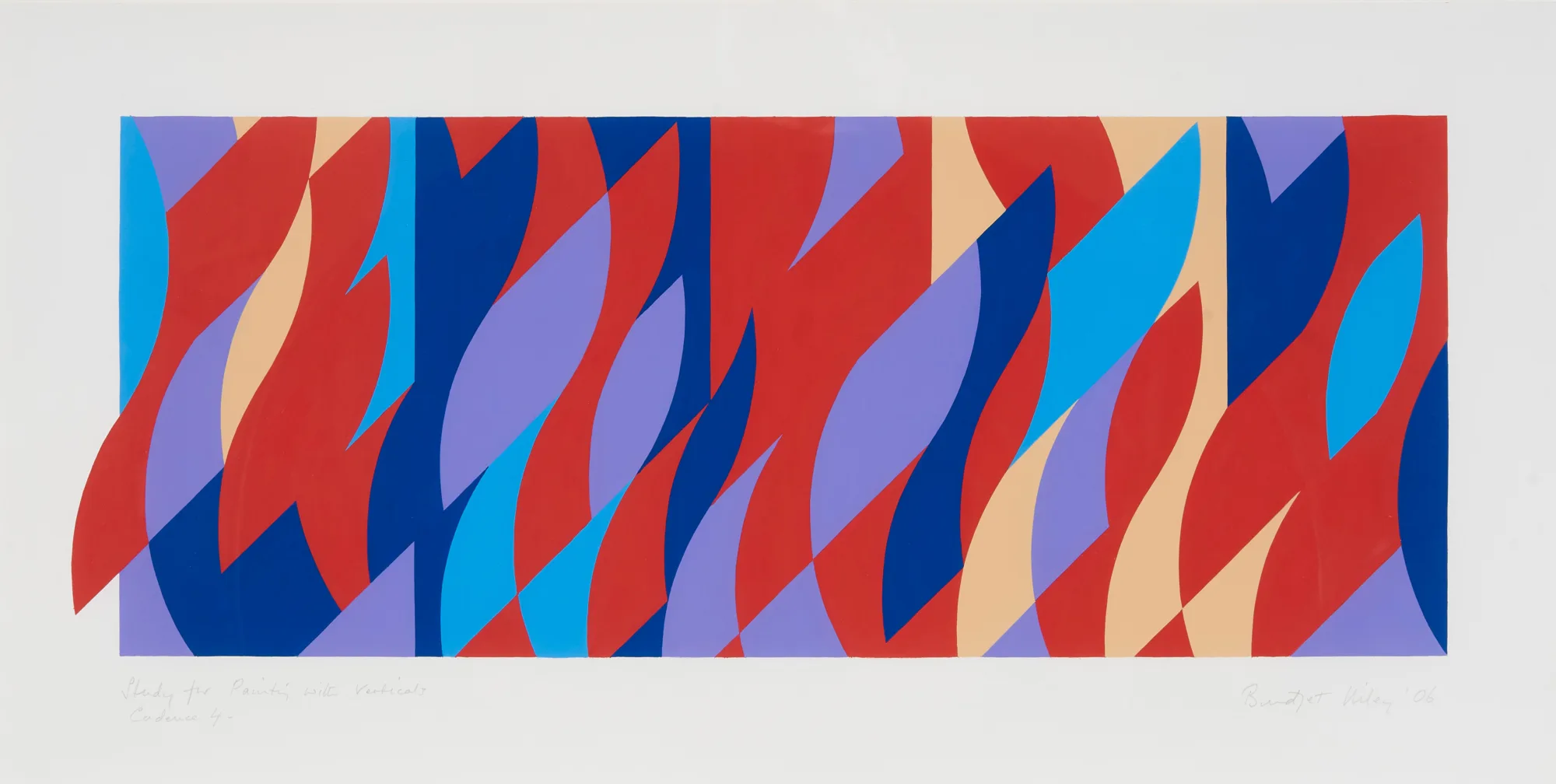 Bridget Riley, Study for Painting with Verticals - Cadence 4, 2006. Sold at Bonhams in 2020 for £93,812. for