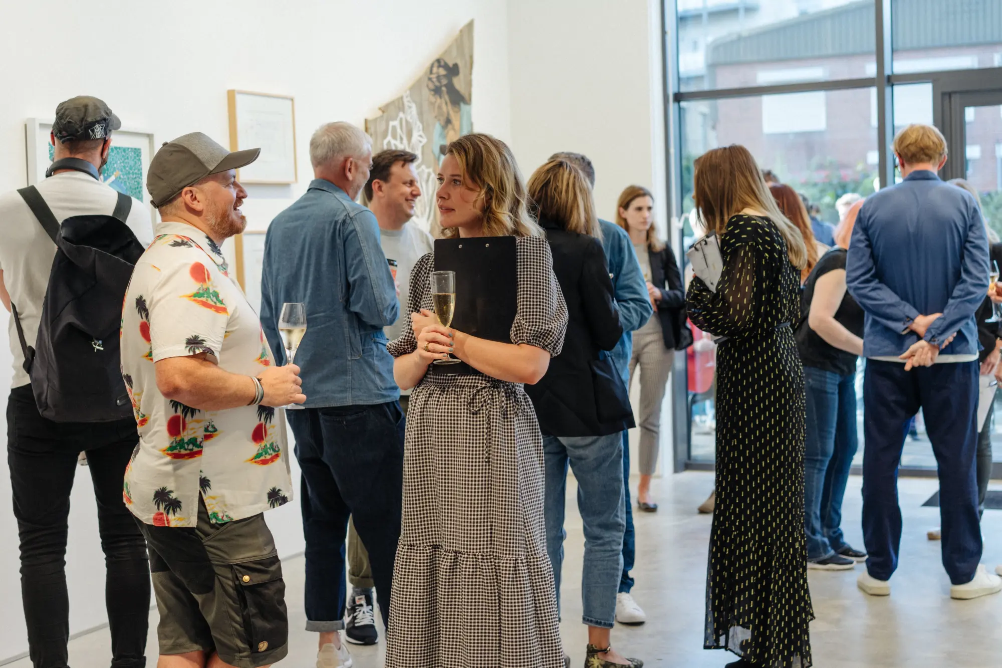 Sophie Jegado and artist Patrick Hughes