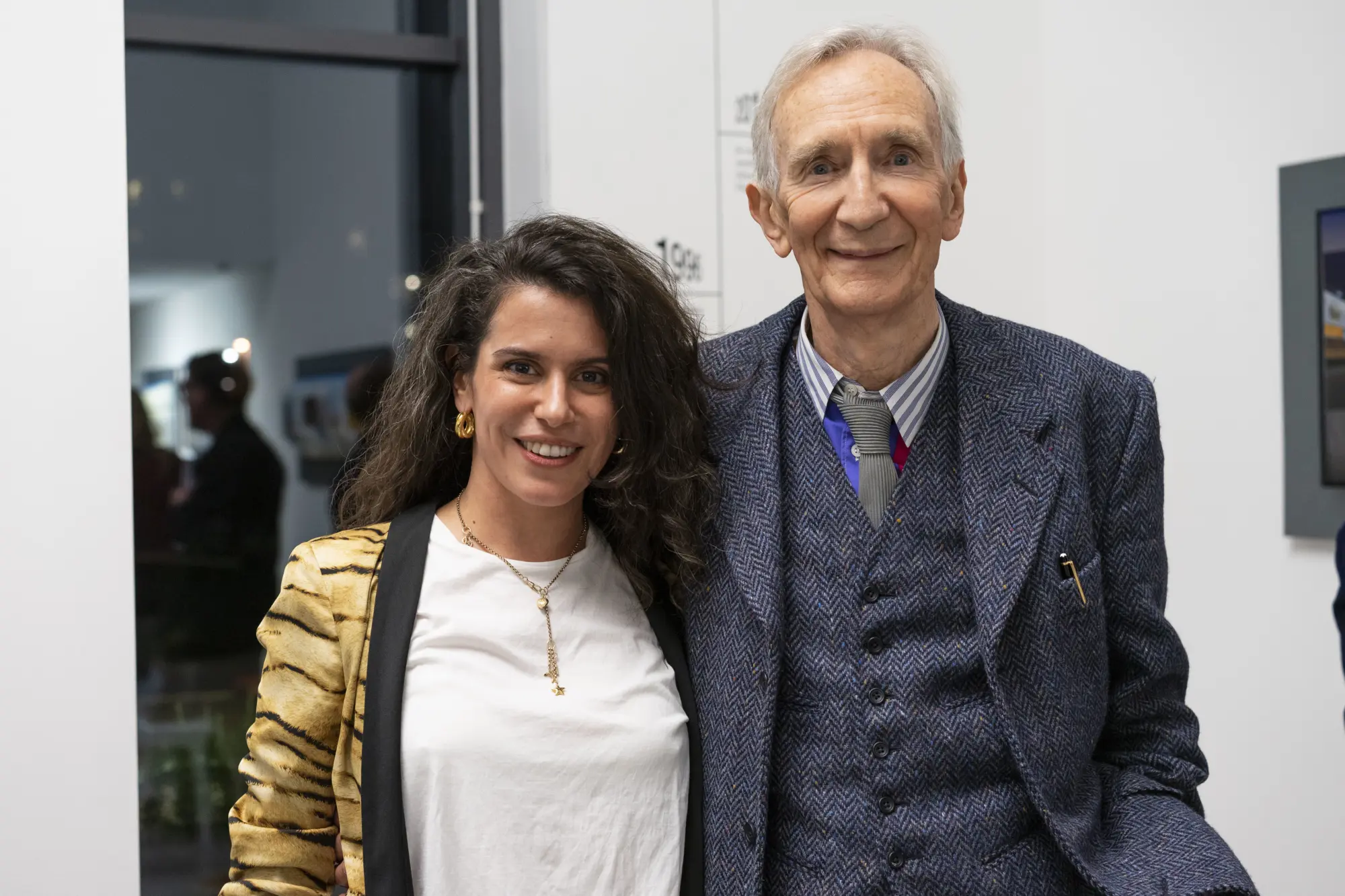 Gallery manager, Laura, with the artist.