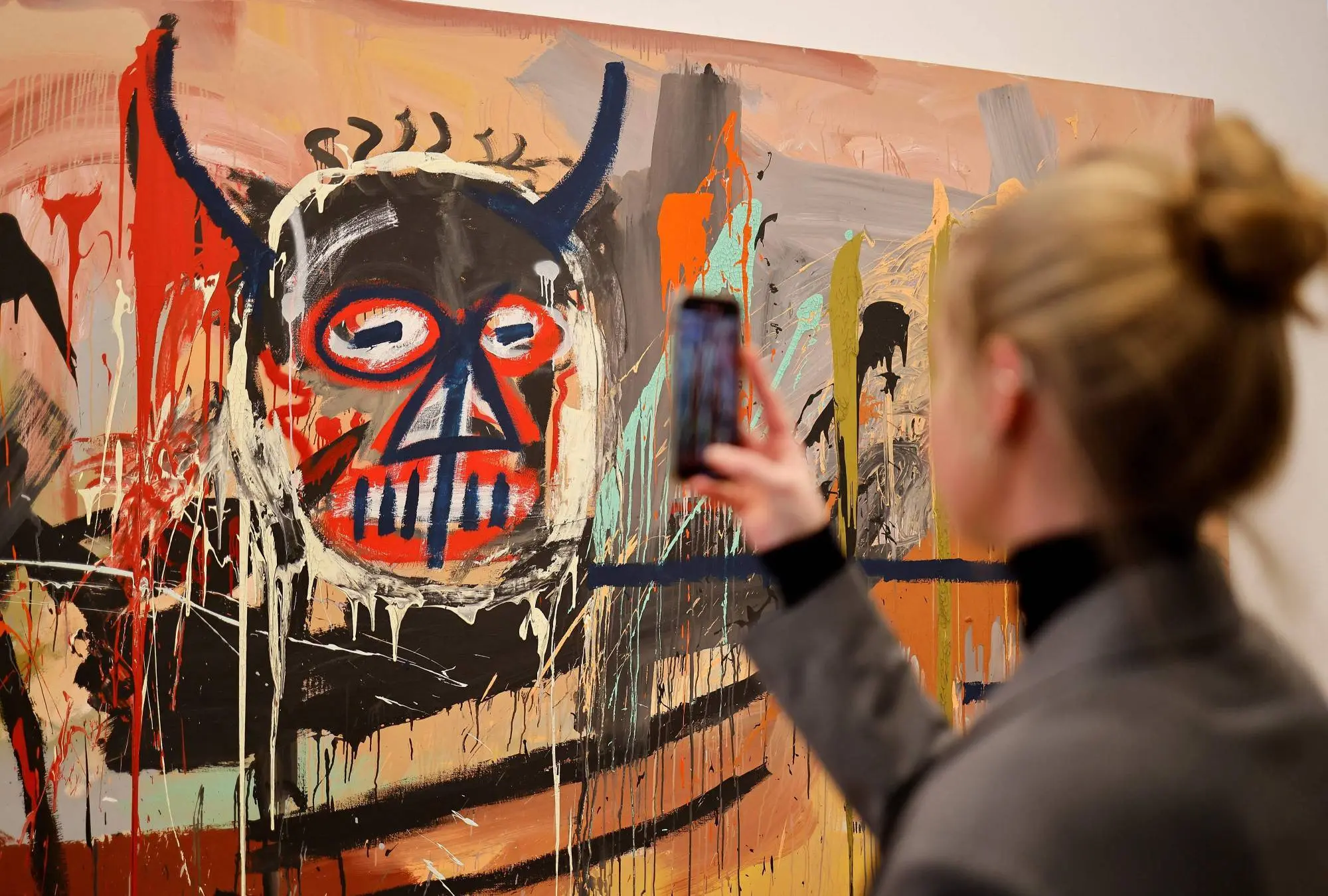 "Untitled, 1982" by Jean-Michel Basquiat is estimated at around $70 million and will be offered at Phillips auction house in May.