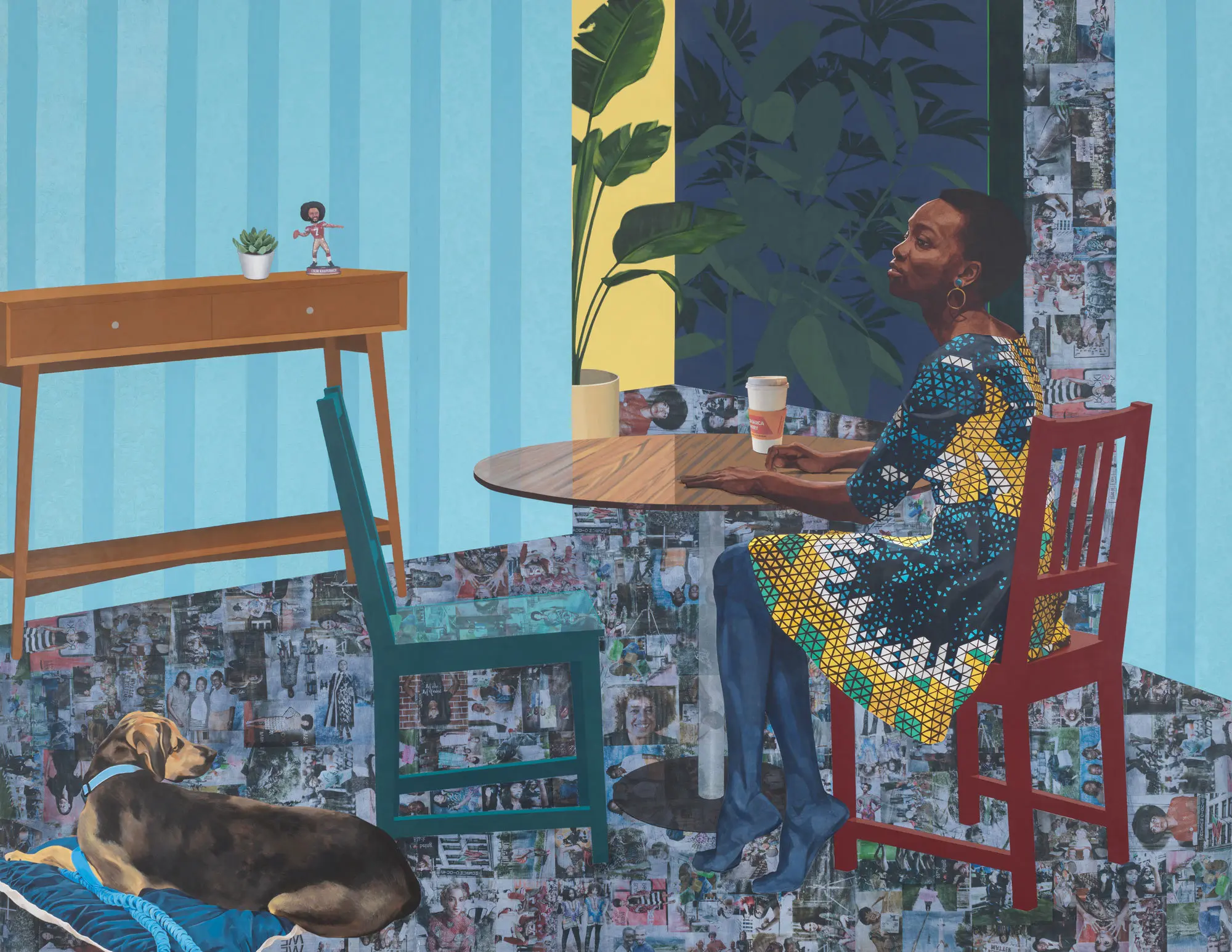 Dwell: Me, We by Njideka Akunyili Crosby, 2017