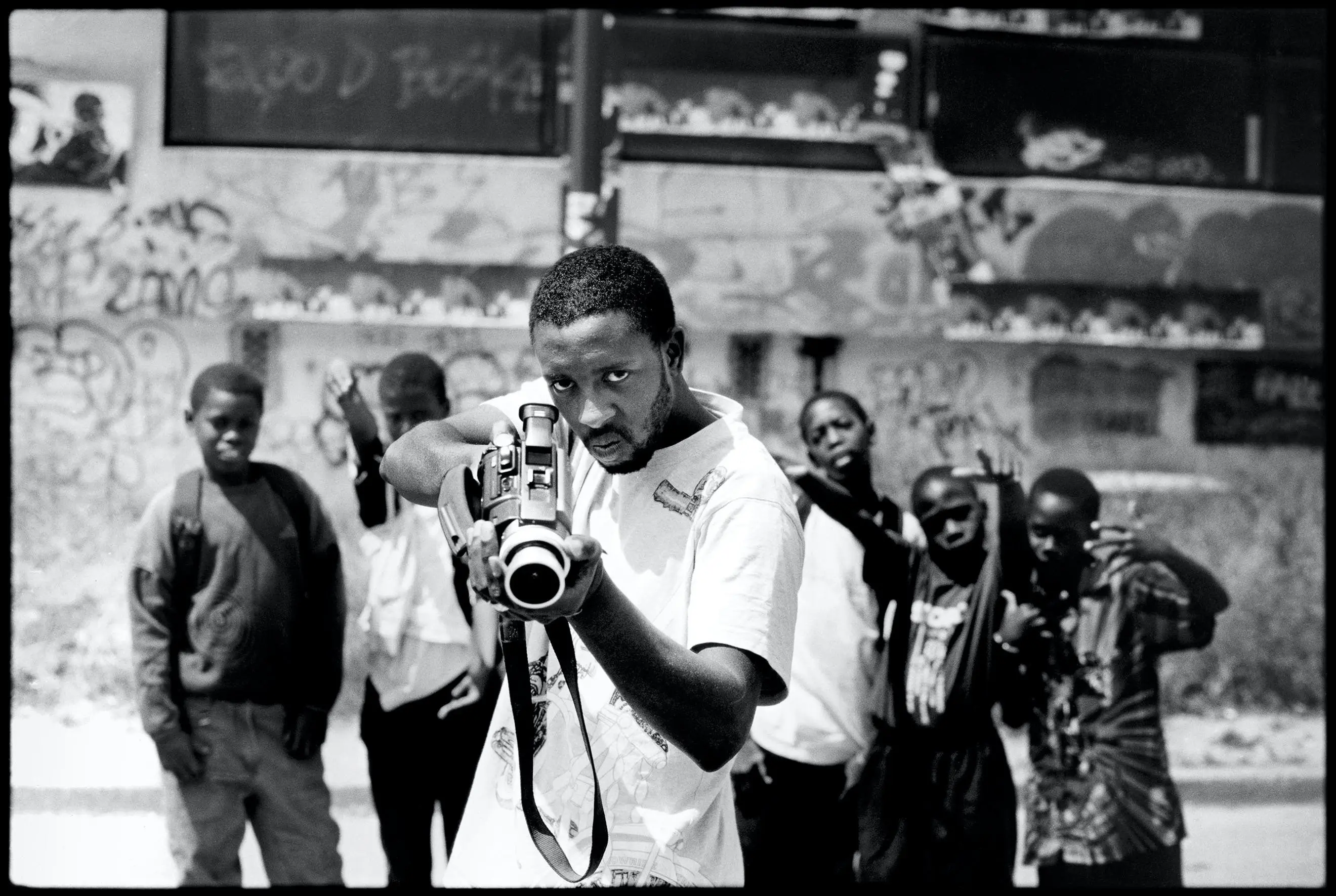 28 Millimeters, Portrait of a Generation, Hold-up, Ladj Ly by JR, Les Bosquets, Montfermeil, 2004.