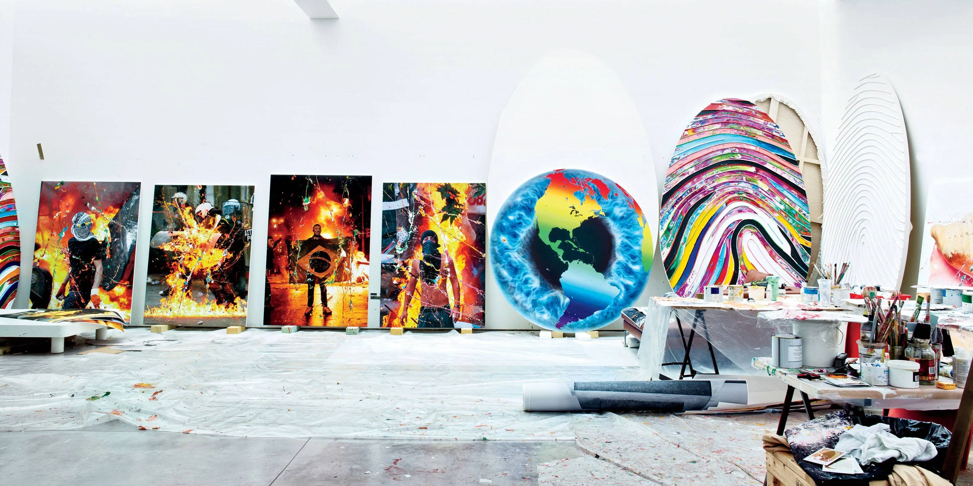 Inside Marc Quinn's London studio