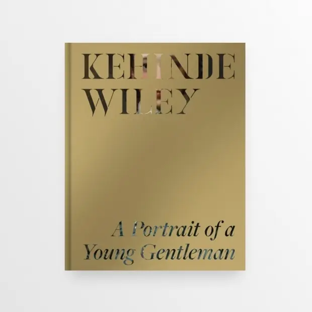 Cover of Kehinde Wiley: A Portrait of a Young Gentleman / A Portrait of a Young Gentleman (2021) installation view in the Thornton Portrait Gallery at The Huntington.