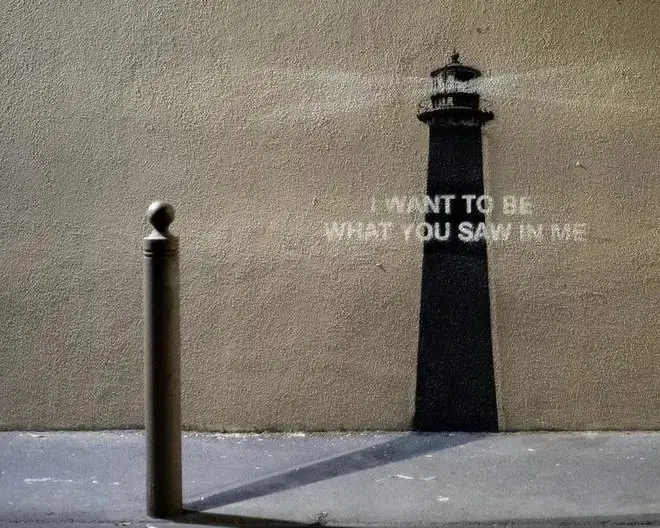 New Banksy Work: I Want To Be What You Saw In Me