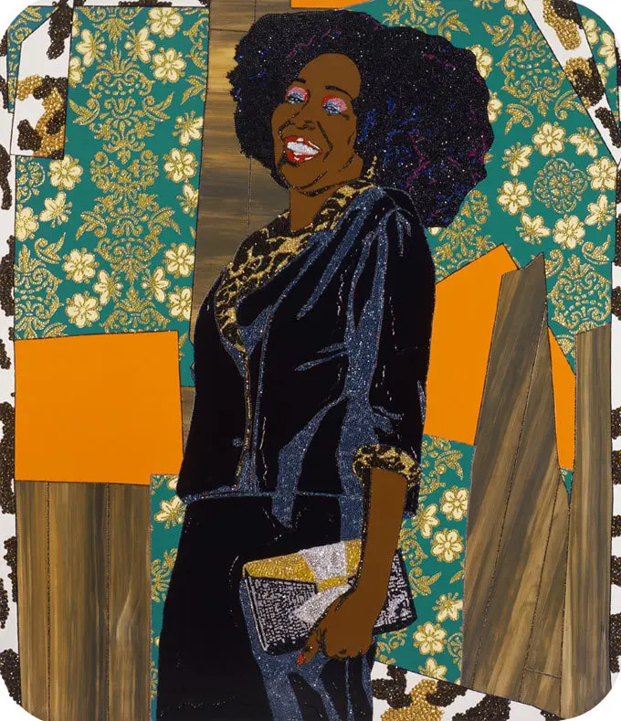 Mickalene Thomas, Mama Bush: (Your Love Keeps Lifting Me) Higher and Higher, 2009.