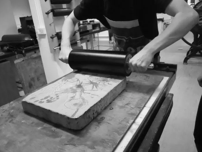 Lithograph - In process