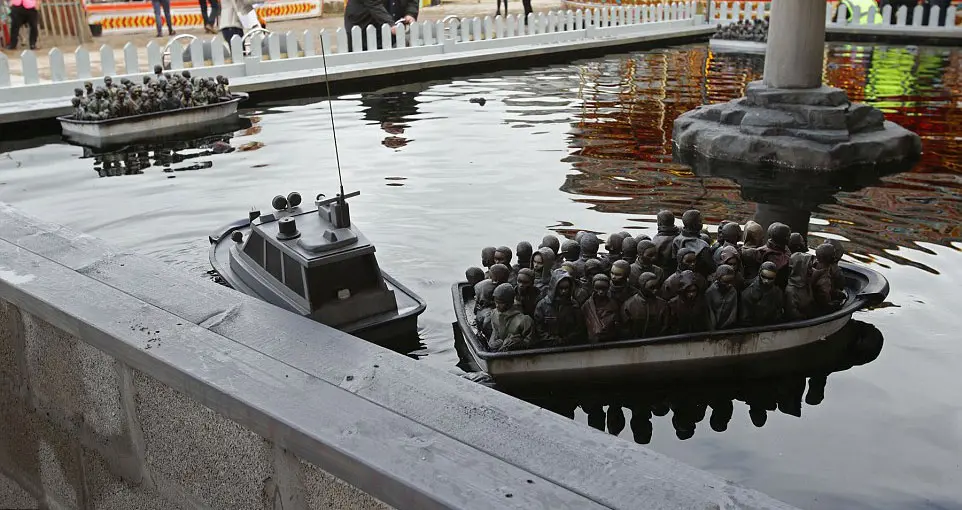 Banksy's haunting 'Mediterranean Boat Ride' consists of remote-controlled refugee boats