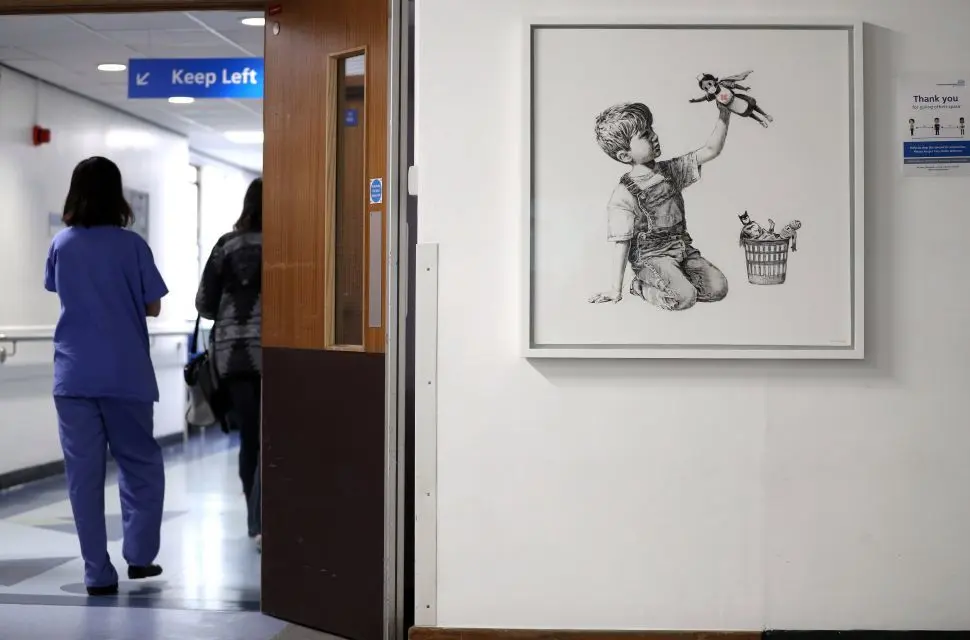 Game Changer by Banksy, 2020 at Southhampton General Hospital