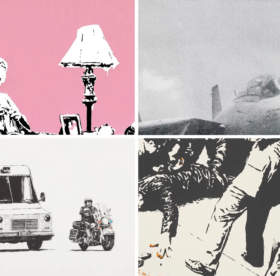 9: Identify these four Banksy works.