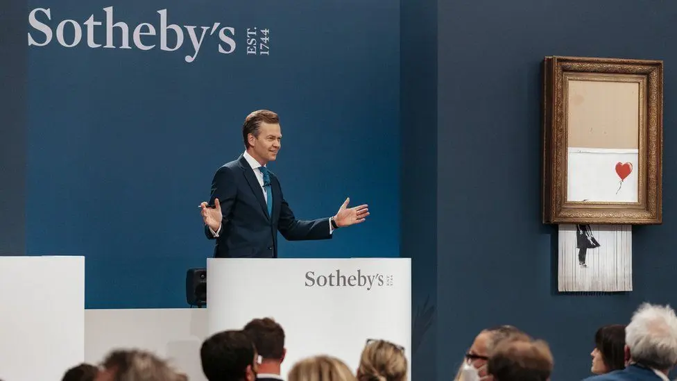 A ten-minute chase by nine bidders led to the iconic piece more than tripling its high estimate.