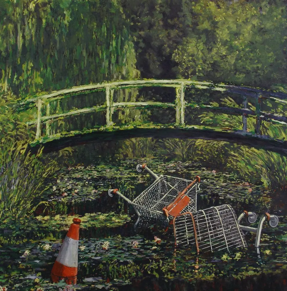 Show Me the Monet by Banksy, oil on canvas, 2005.