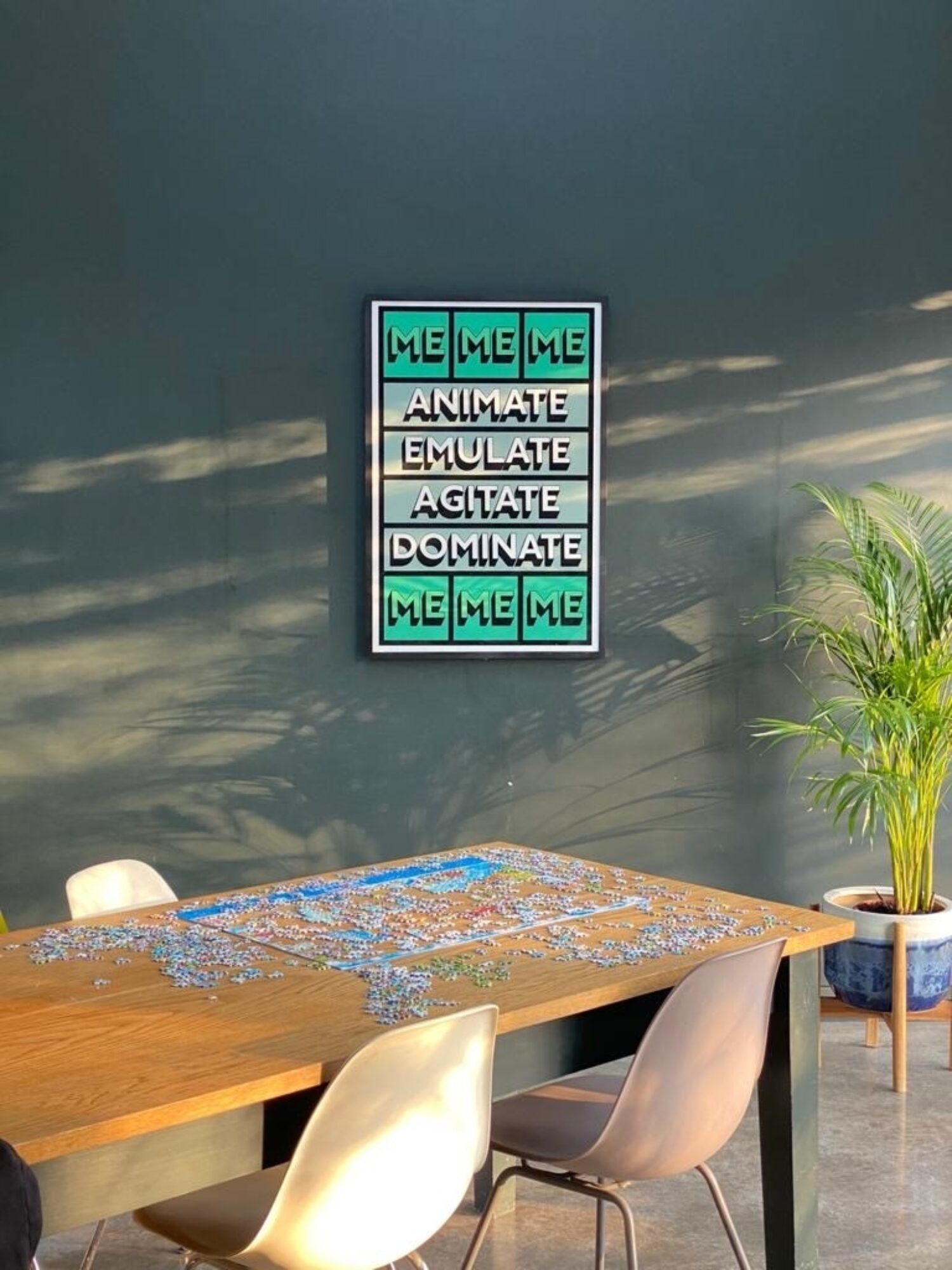 Animate Me (Lightbox) by Tim Fishlock in a client's home.