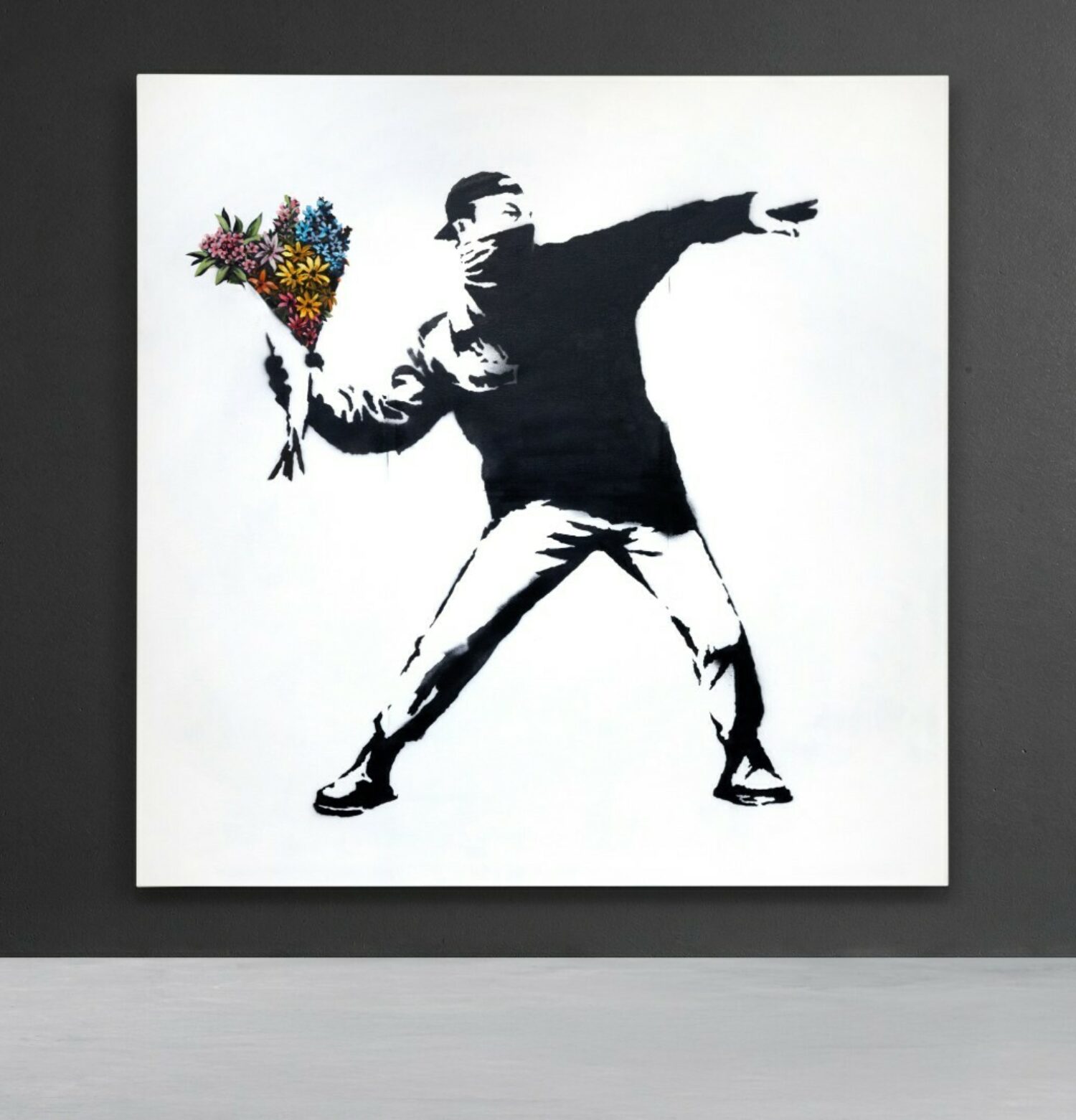 Banksy, Love Is In The Air (Life Size)