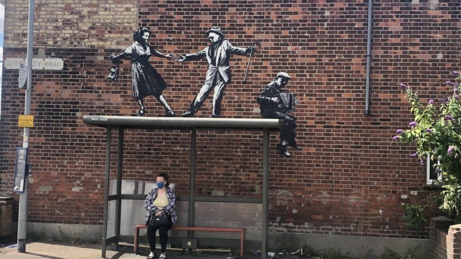 Artworks thought to be by Banksy in Lowestoft, Suffolk and on Admiralty Road, Great Yarmouth.