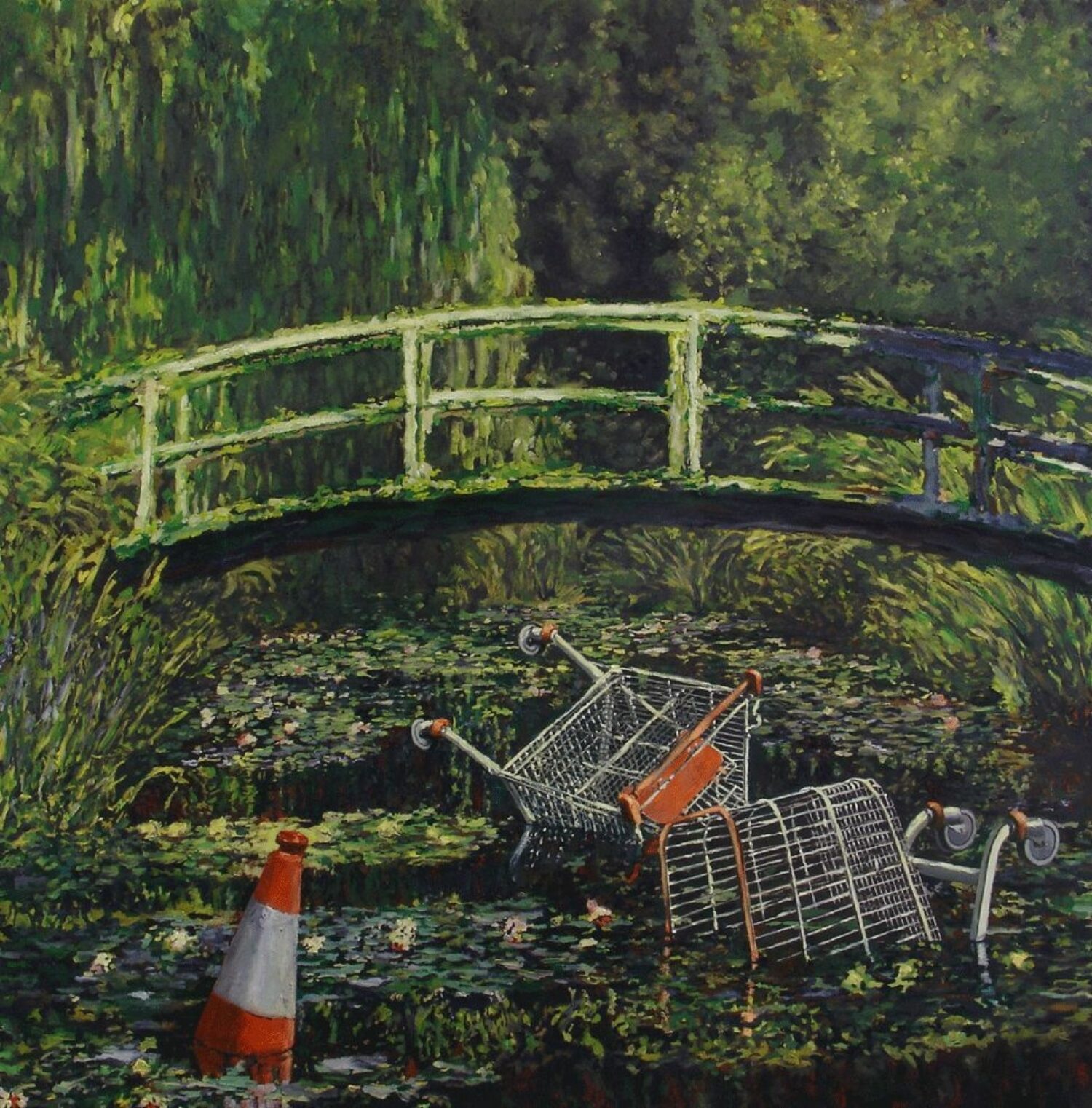 Show Me the Monet by Banksy, oil on canvas, 2005.