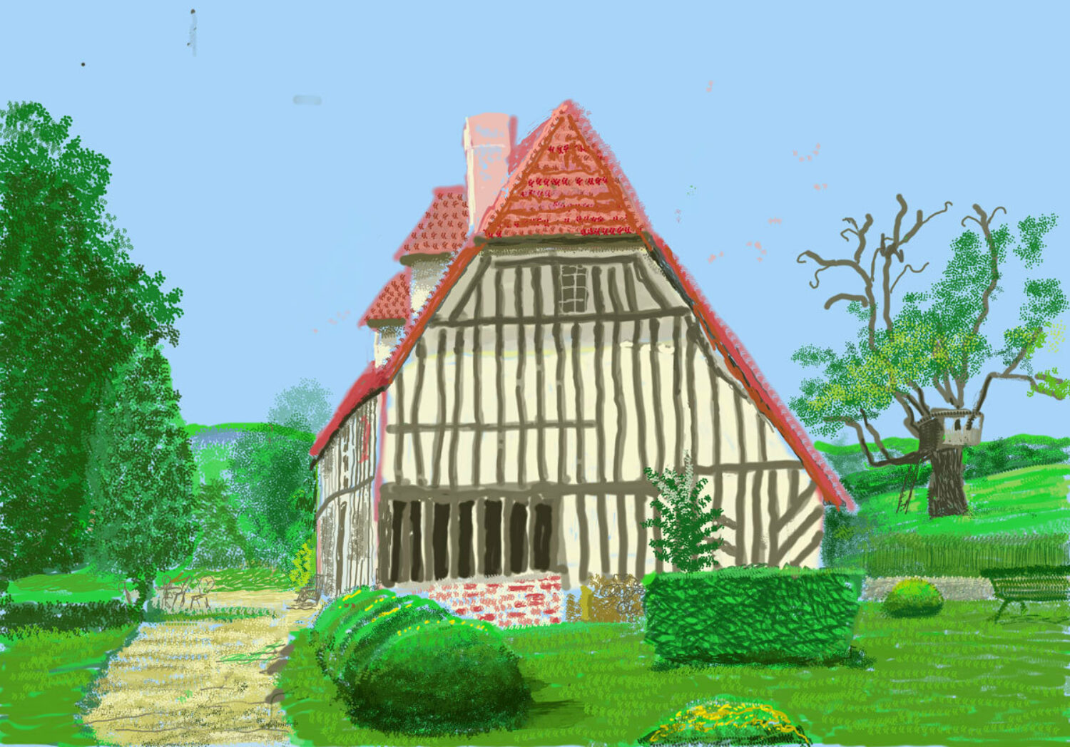 iPad Draiwings 'No. 262, 28th April 2020' 'No. 370, 2nd May 2020' & 'No. 339, 18th May 2020' by David Hockney