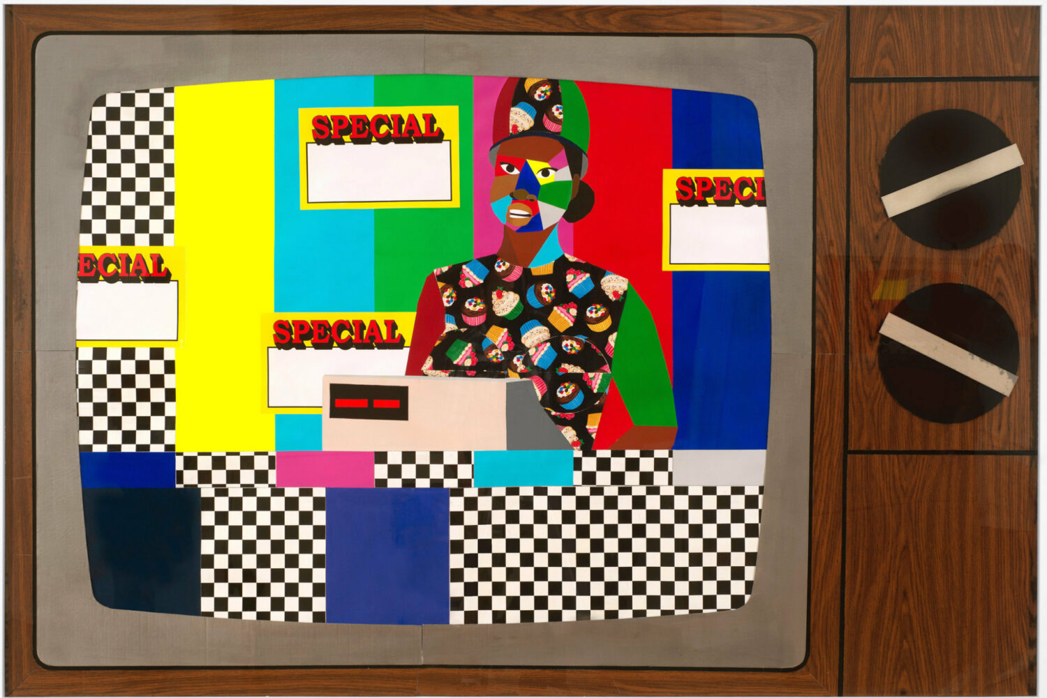 Derrick Adams, They All Want Cake, 2014, mixed media collage