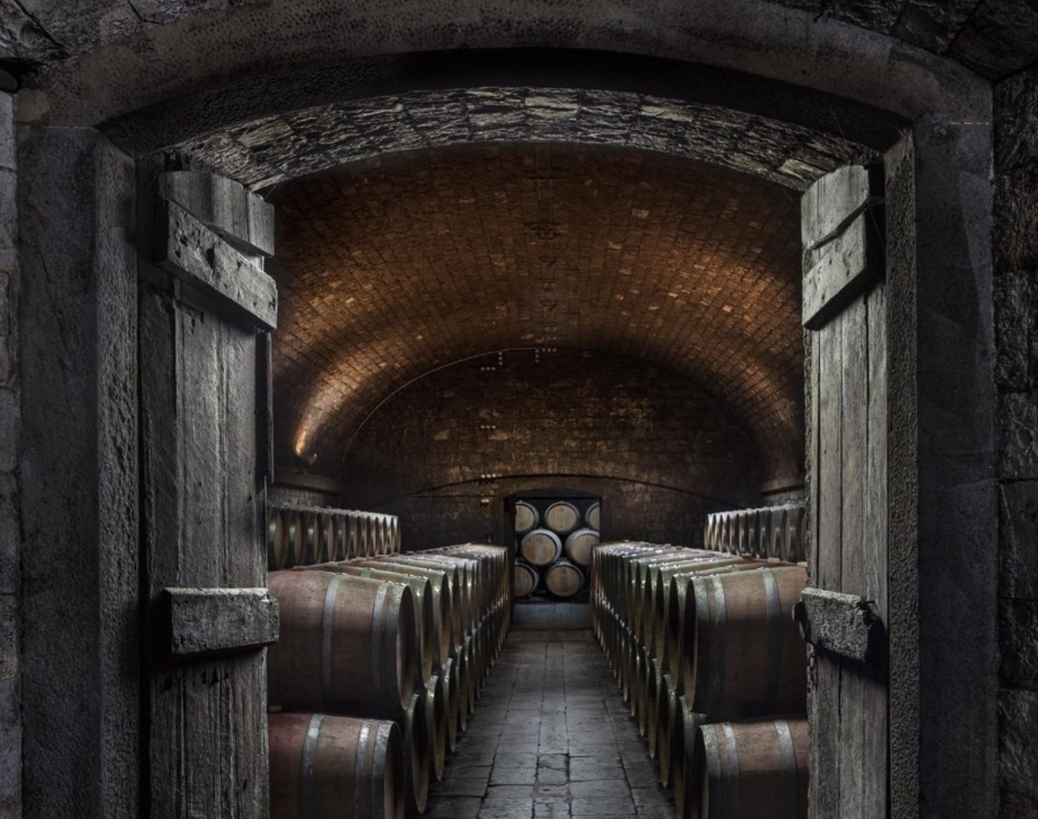 Abbey and Antinori wine cellars at Badia a Passignano and the Abbey