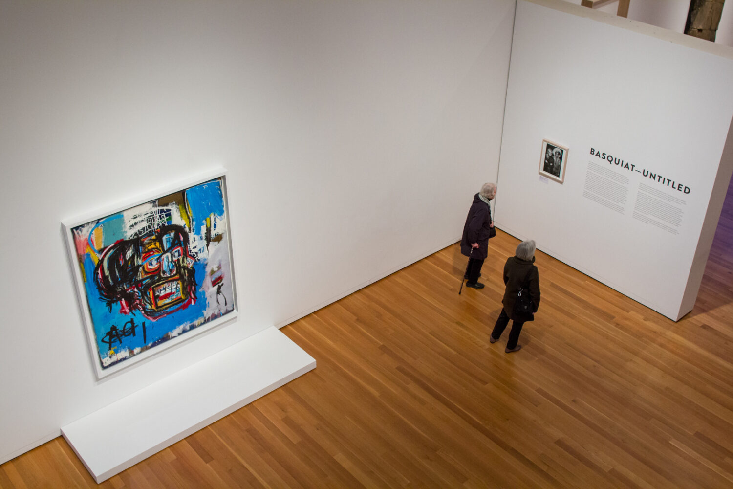 Installation view Basquiat 'Untitled' at Seattle Art Museum, 2018.