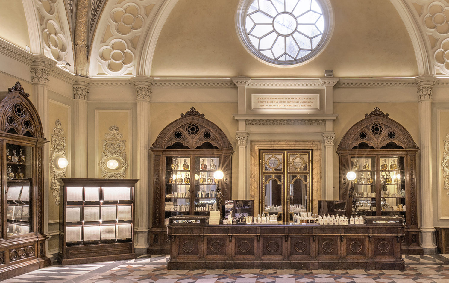 The historical shop of Officina Profumo-Farmaceutica di Santa Maria Novella.