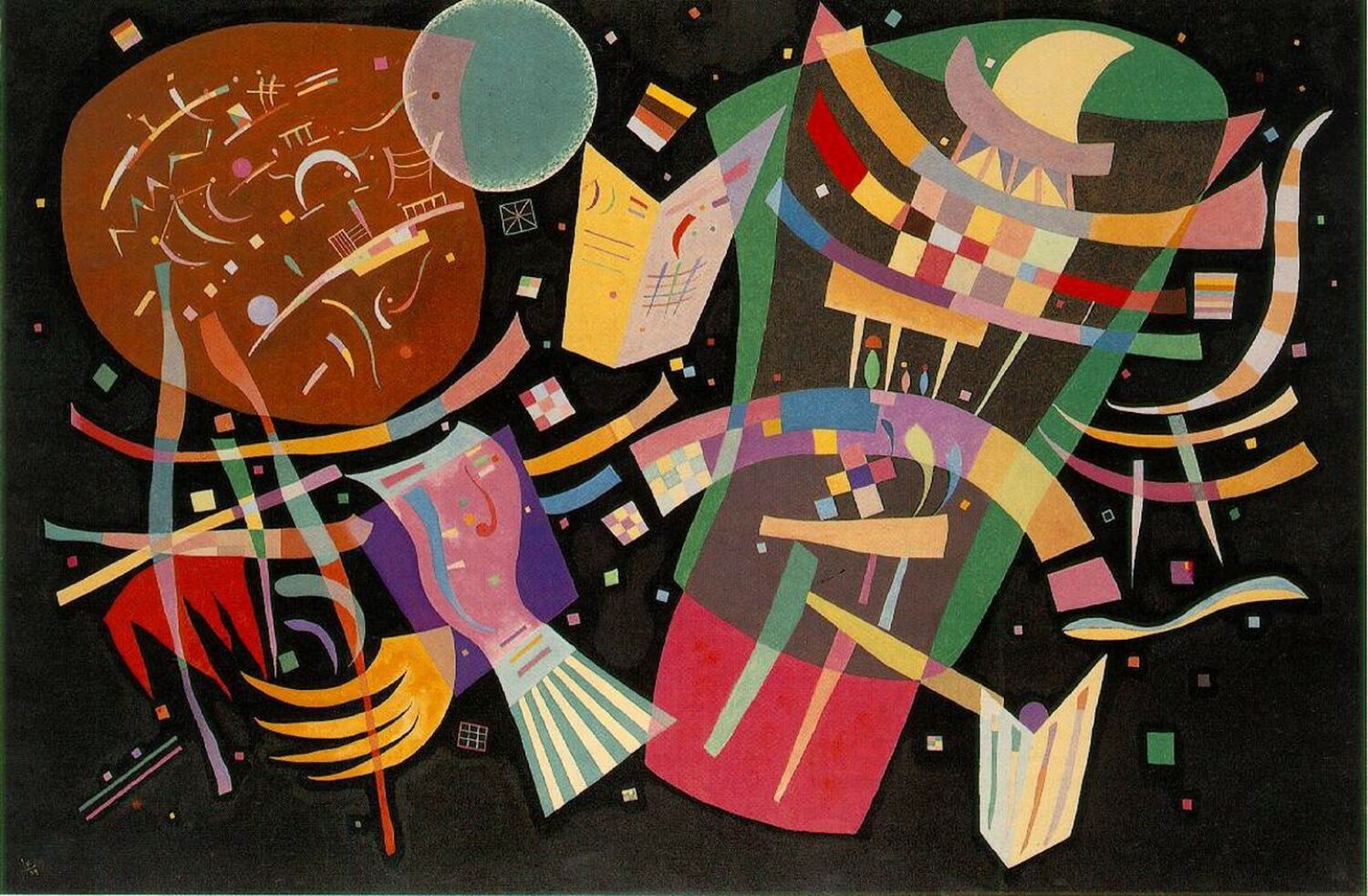 Composition X was painted only five years before Kandinsky's death, during that period of his practice referred to as the 'Great Synthesis'.