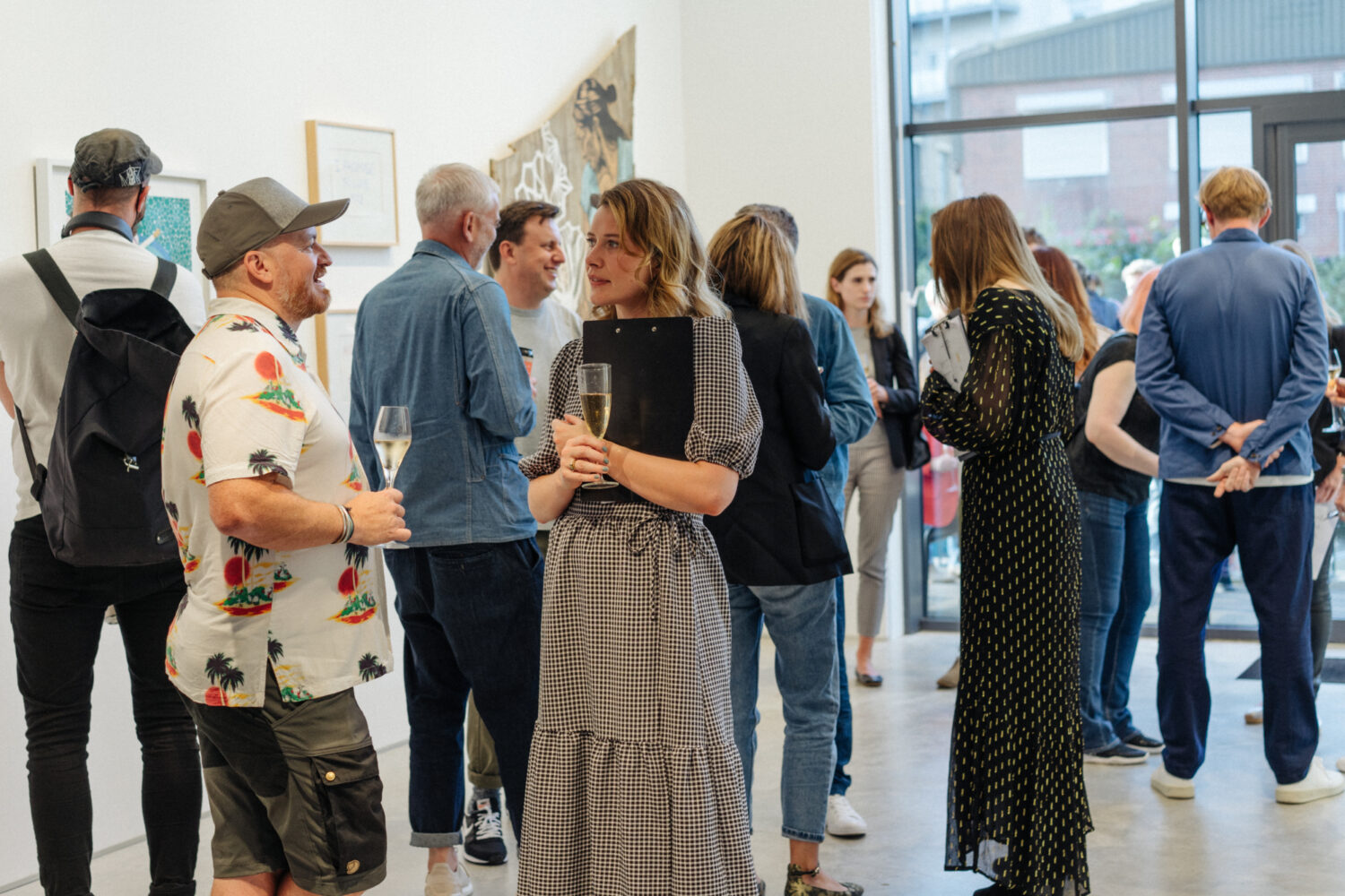 Sophie Jegado and artist Patrick Hughes