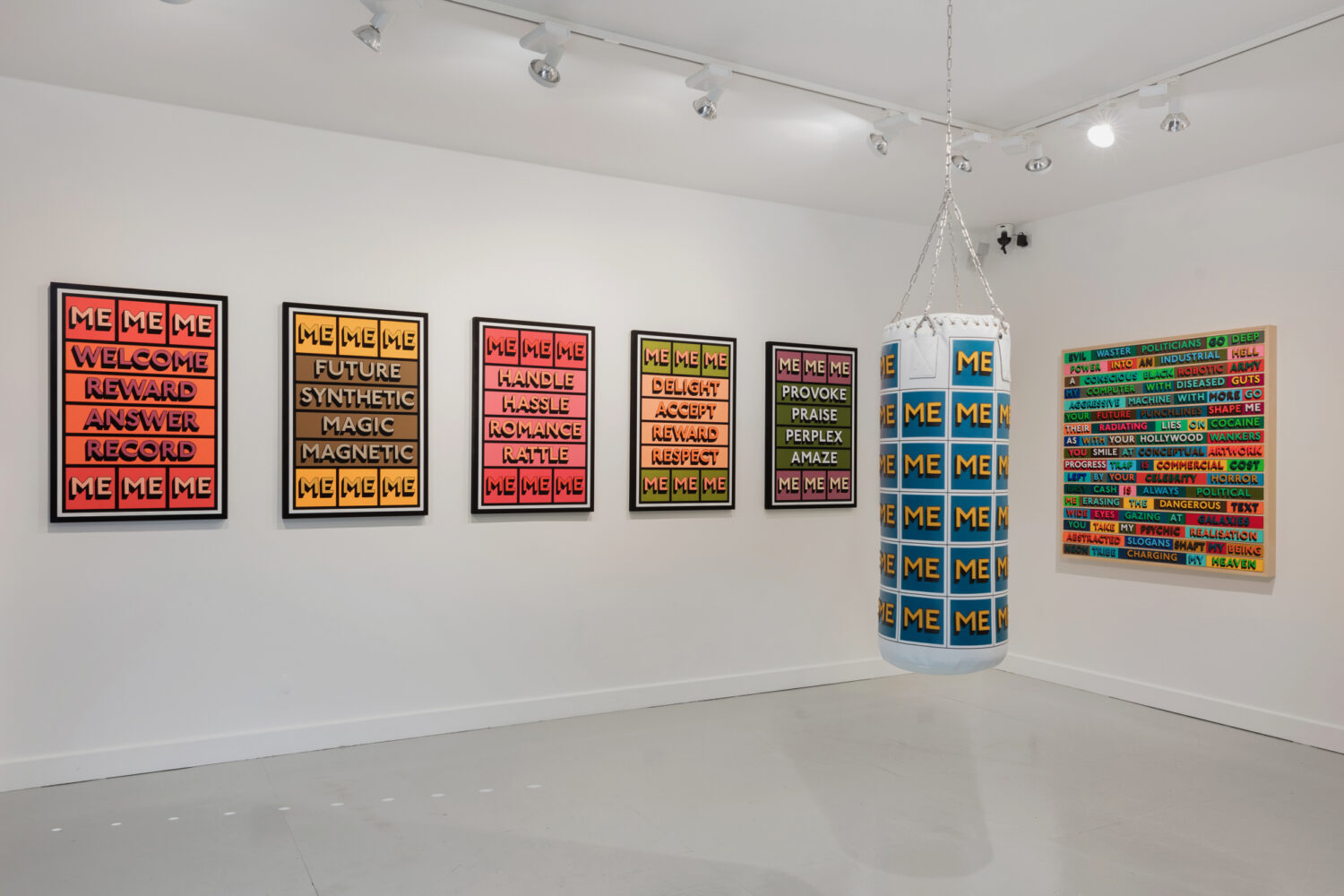 Here you can see the works in situ, no frame needed