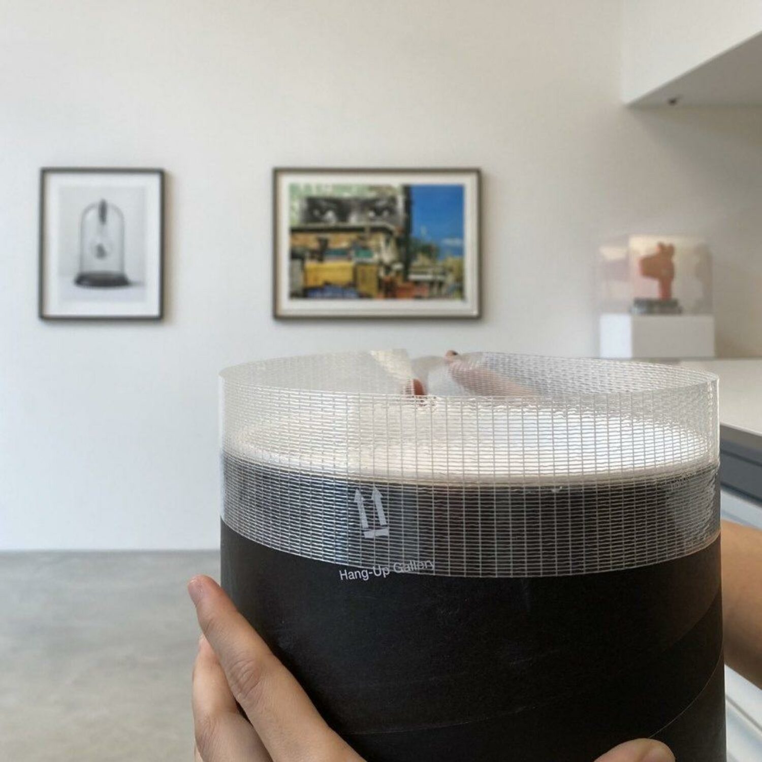 10. Put another piece of tissue paper or bubble wrap on top of your print inside the tube and seal the top of your tube with heavy duty tape.