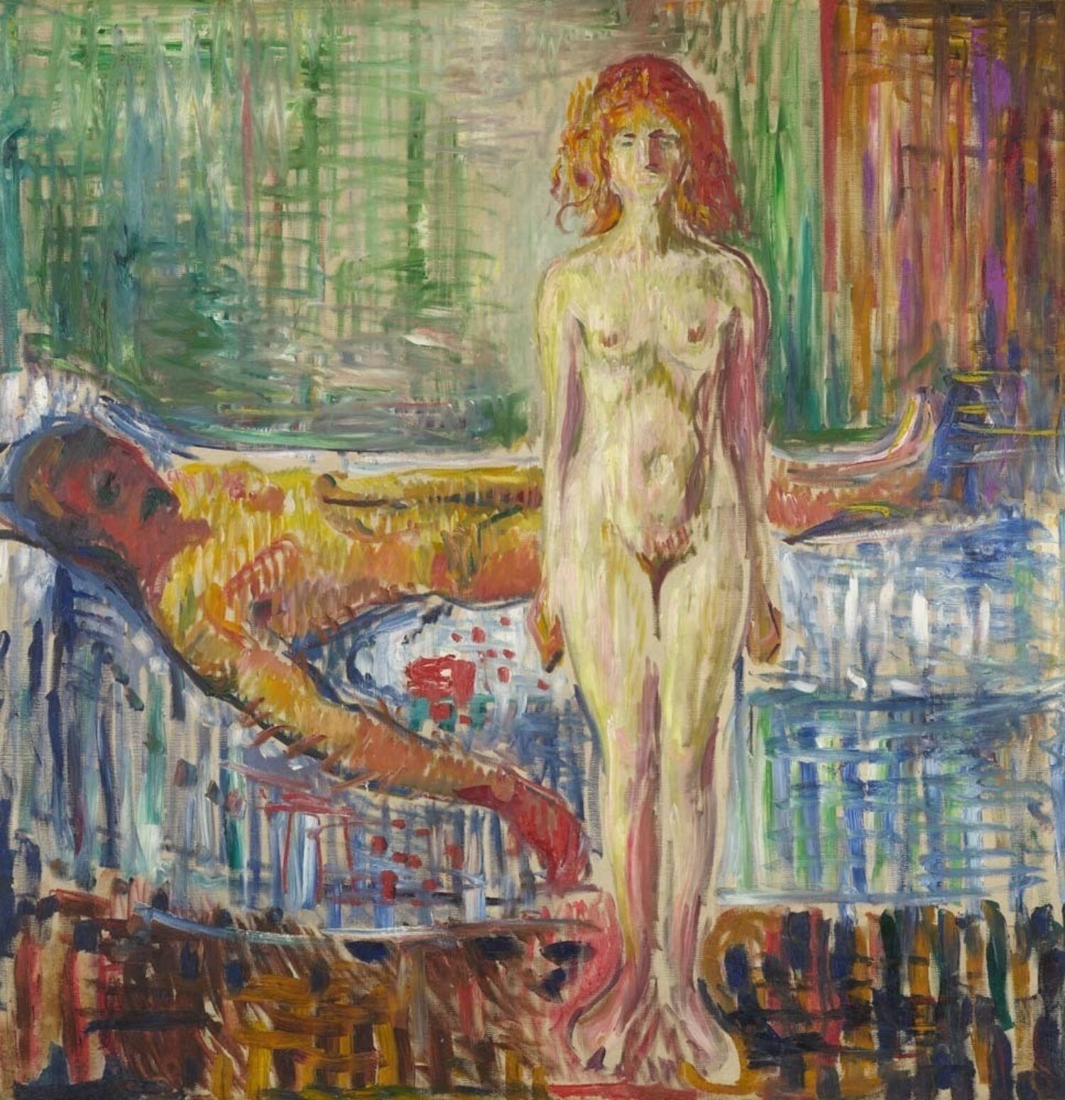 The Death of Marat by Edvard Munch, oil on canvas, 1907