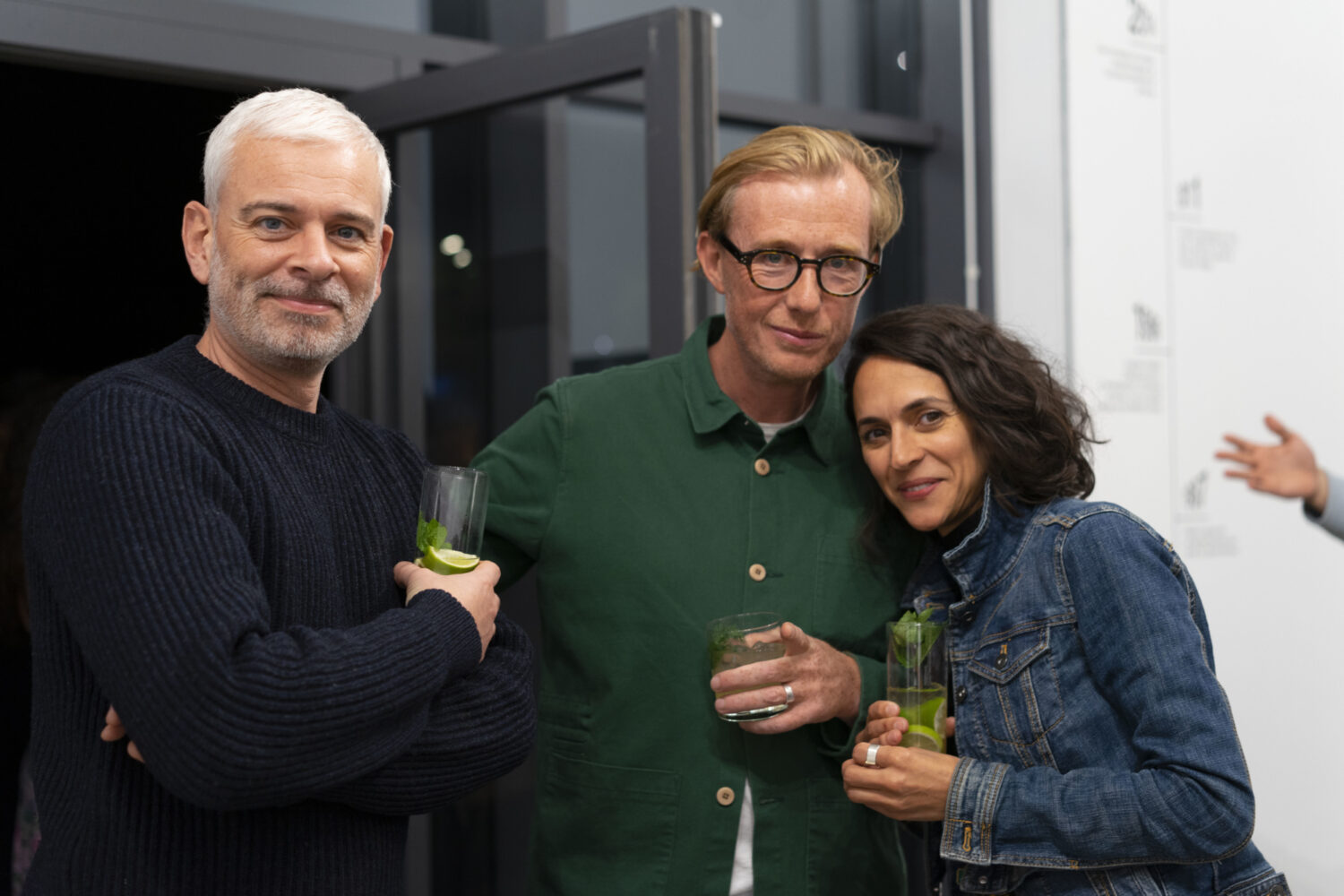 Gallery director, Ben Cotton with his partner Danielle and gallery friends.