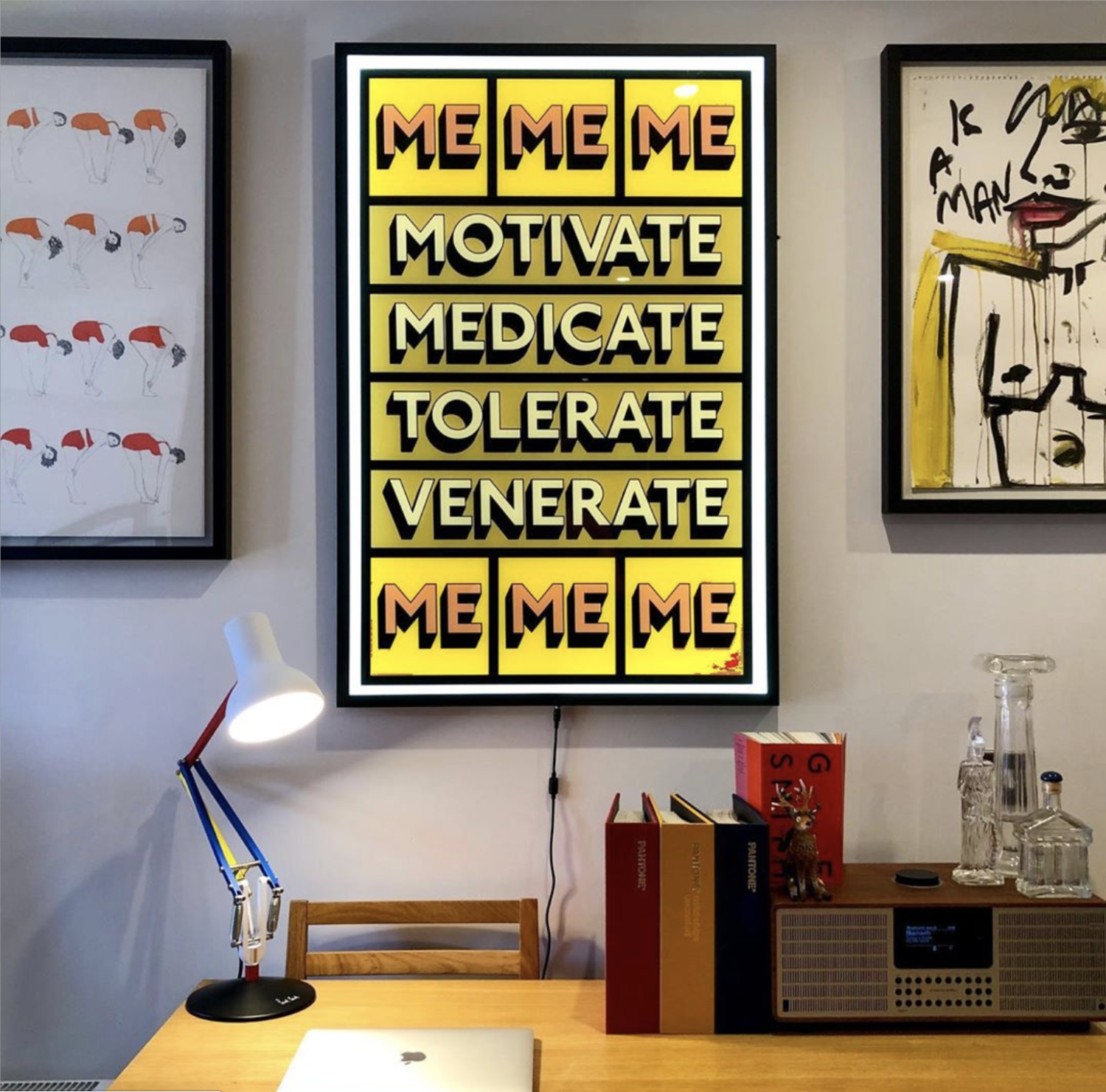 Don't be afraid to mix different artists and styles on larger walls.