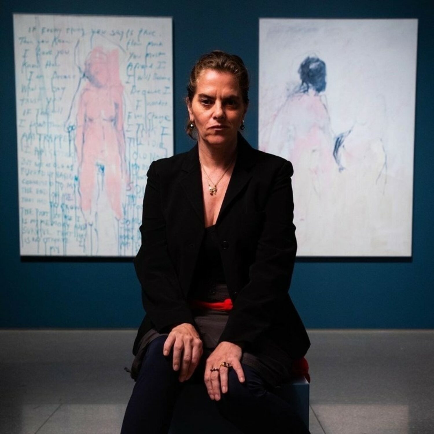 Tracey Emin photographed at 'The Loneliness of the Soul'
