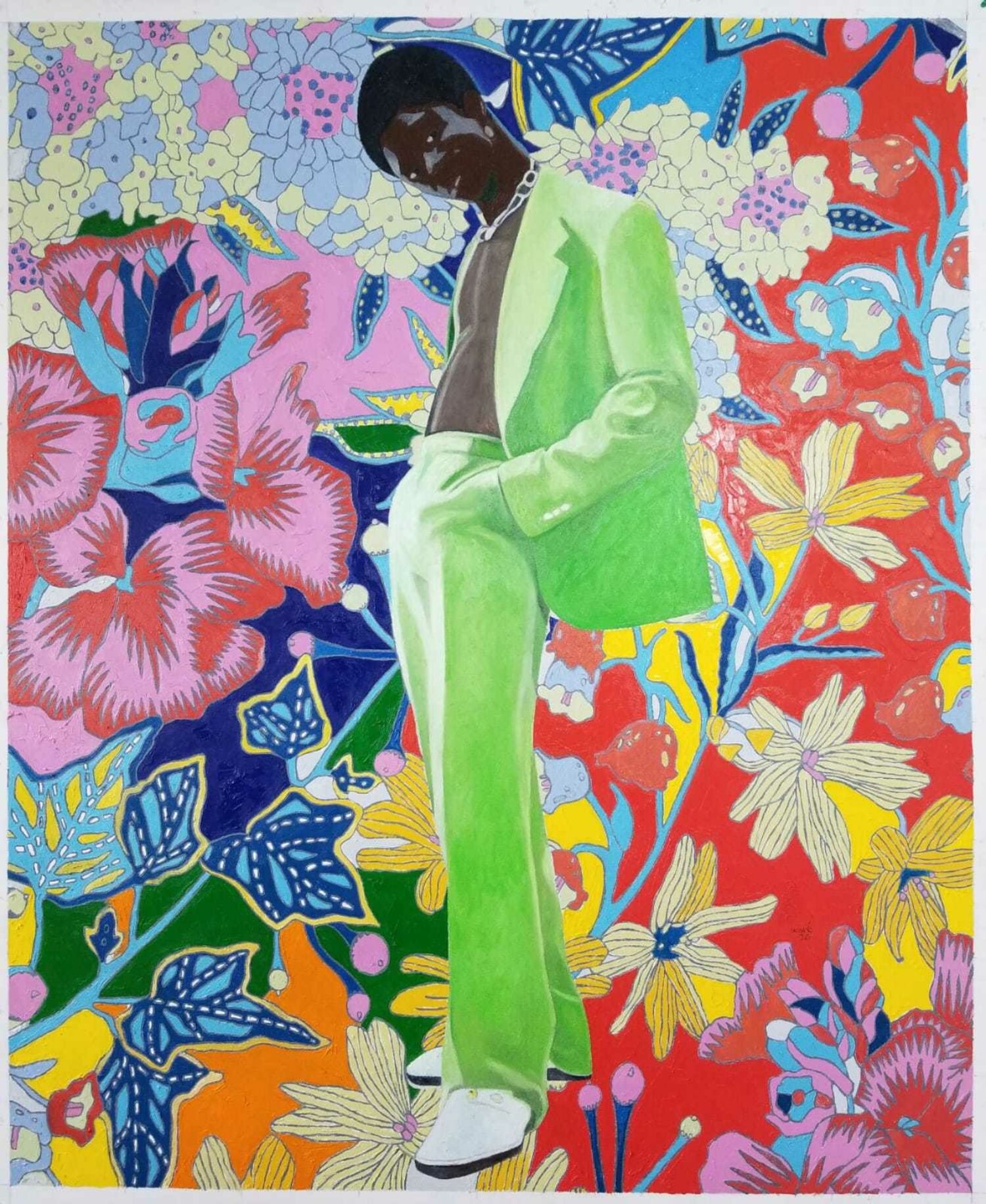 Psychedelia by Wole Lagunju, 2020, oil on canvas.