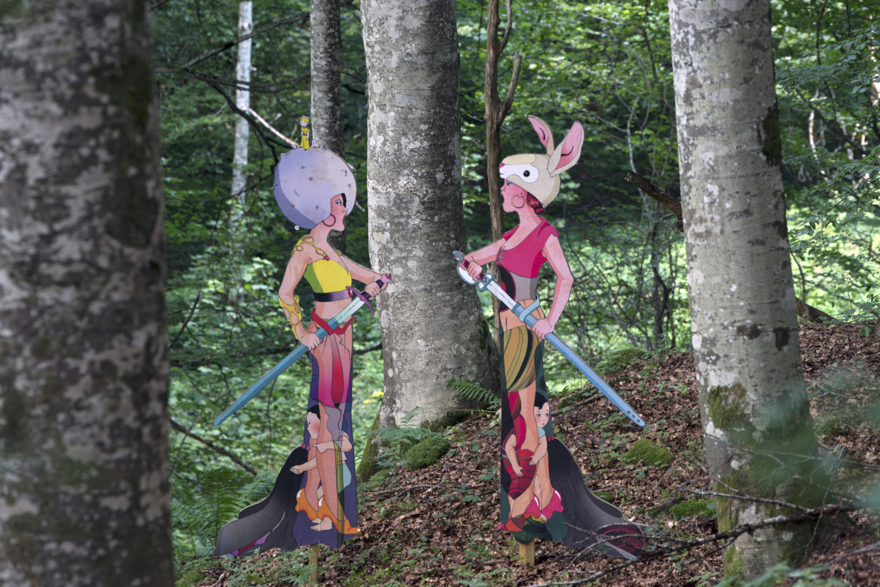 The Guardians can be found on the outskirts of the small town of Ambert in France.