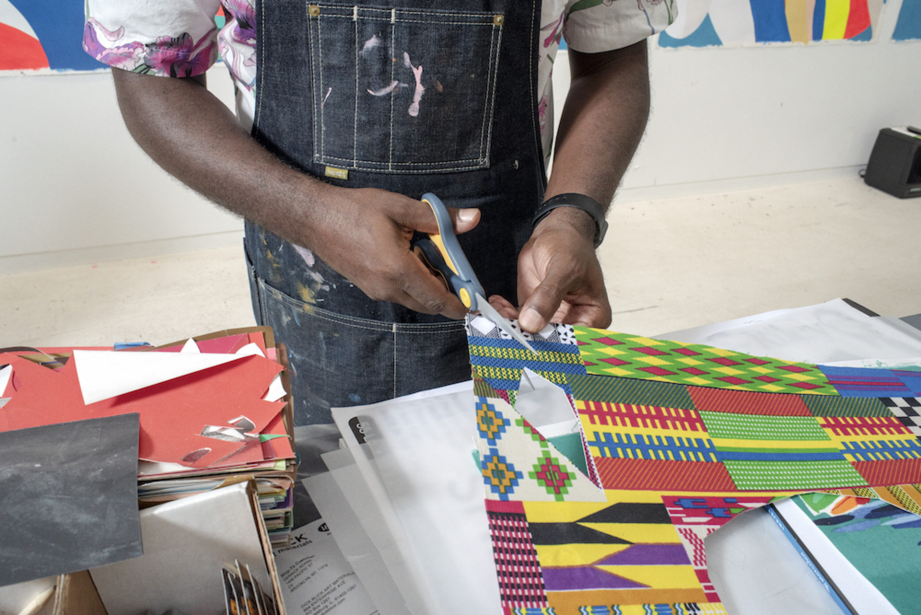 The artist at work in his studio, 2020. Photographed by Richard Kern