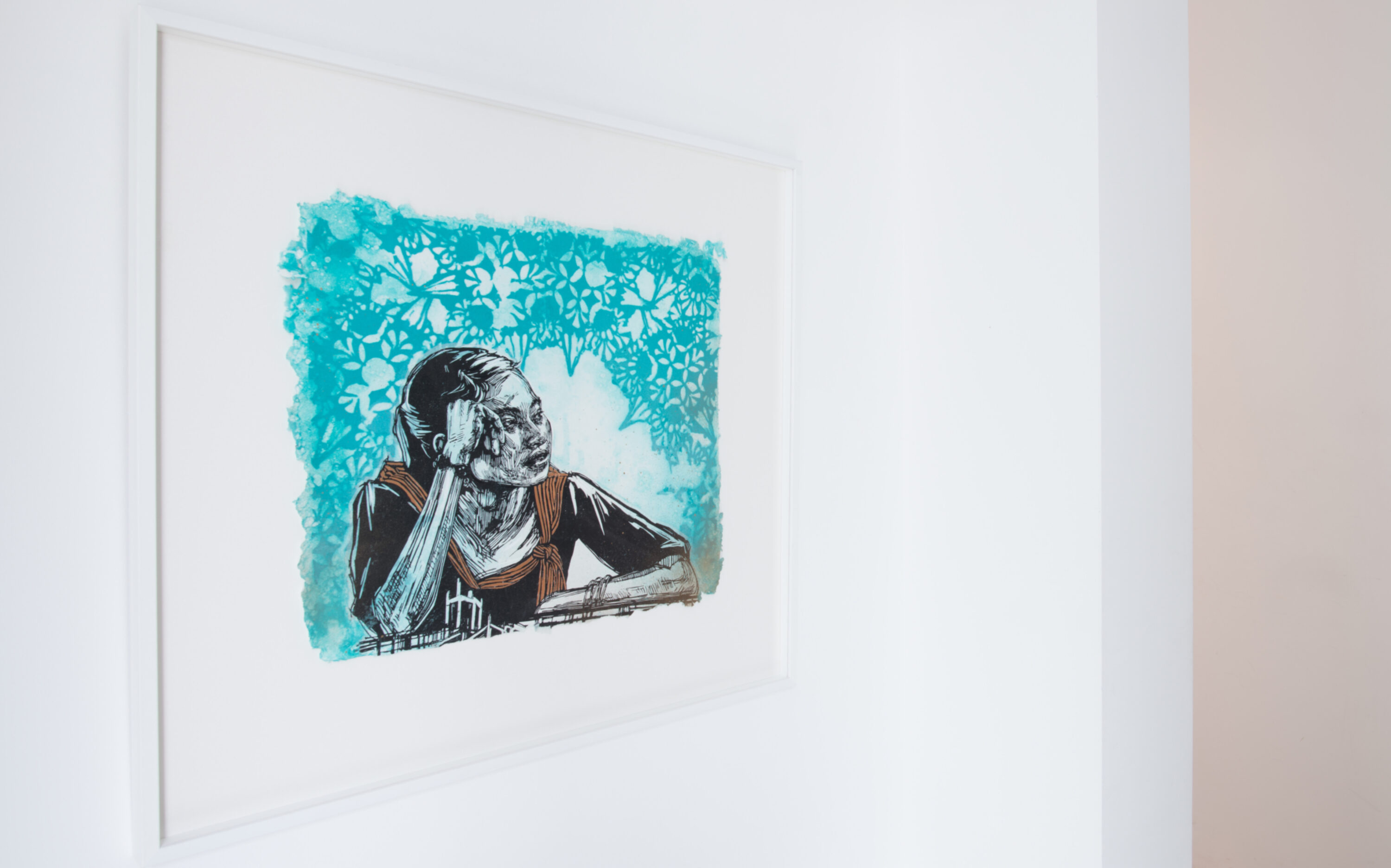 Girl from Ranoon Province (Bangkok) by Swoon on display in Hang-Up's Game Changers.