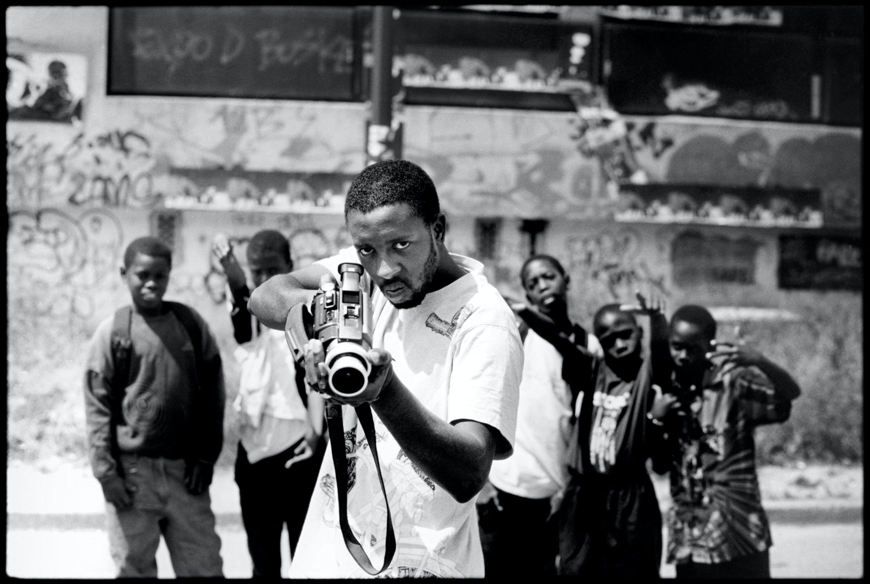 28 Millimeters, Portrait of a Generation, Hold-up, Ladj Ly by JR, Les Bosquets, Montfermeil, 2004.