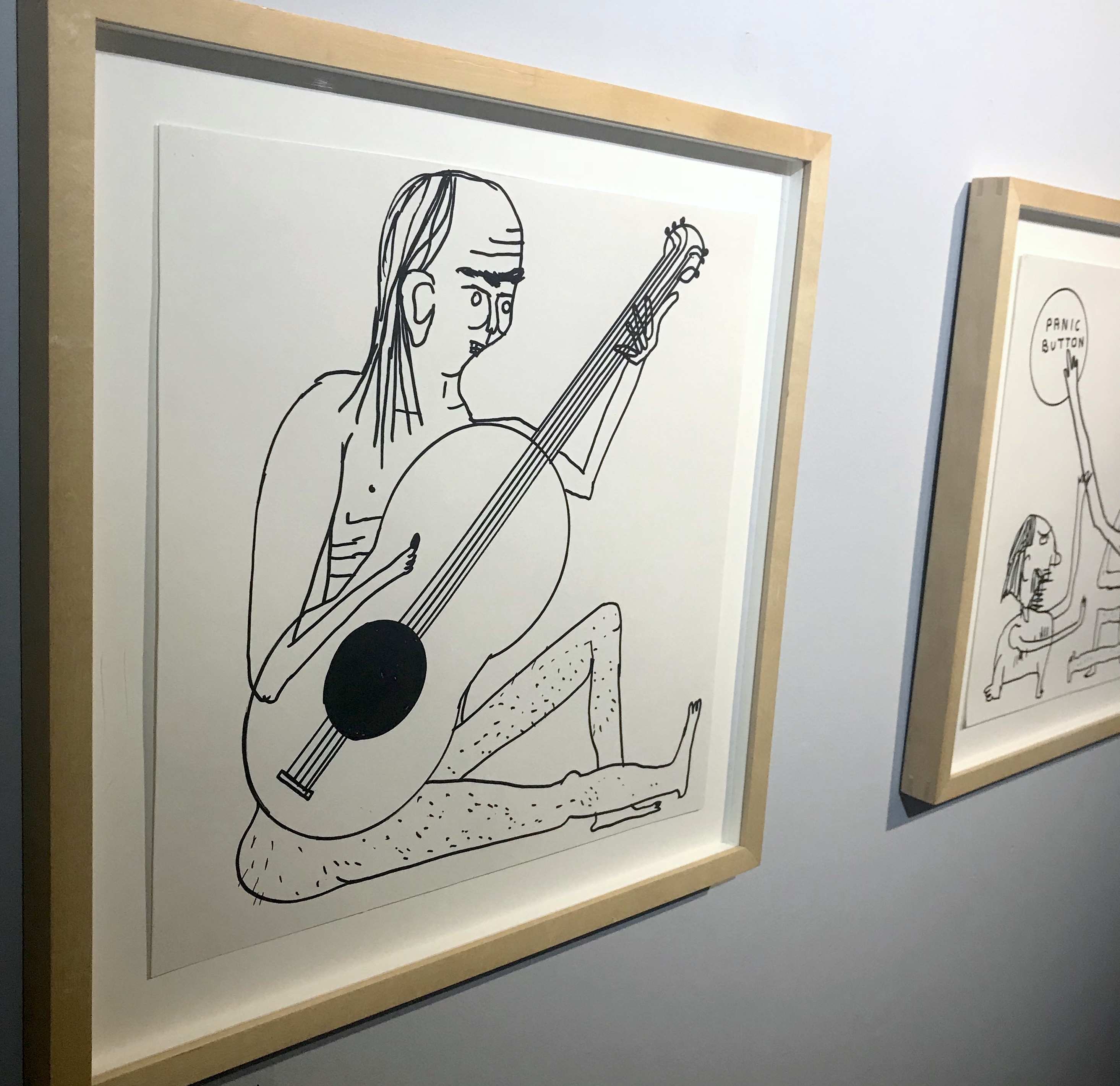 David Shrigley editions in a floated frame