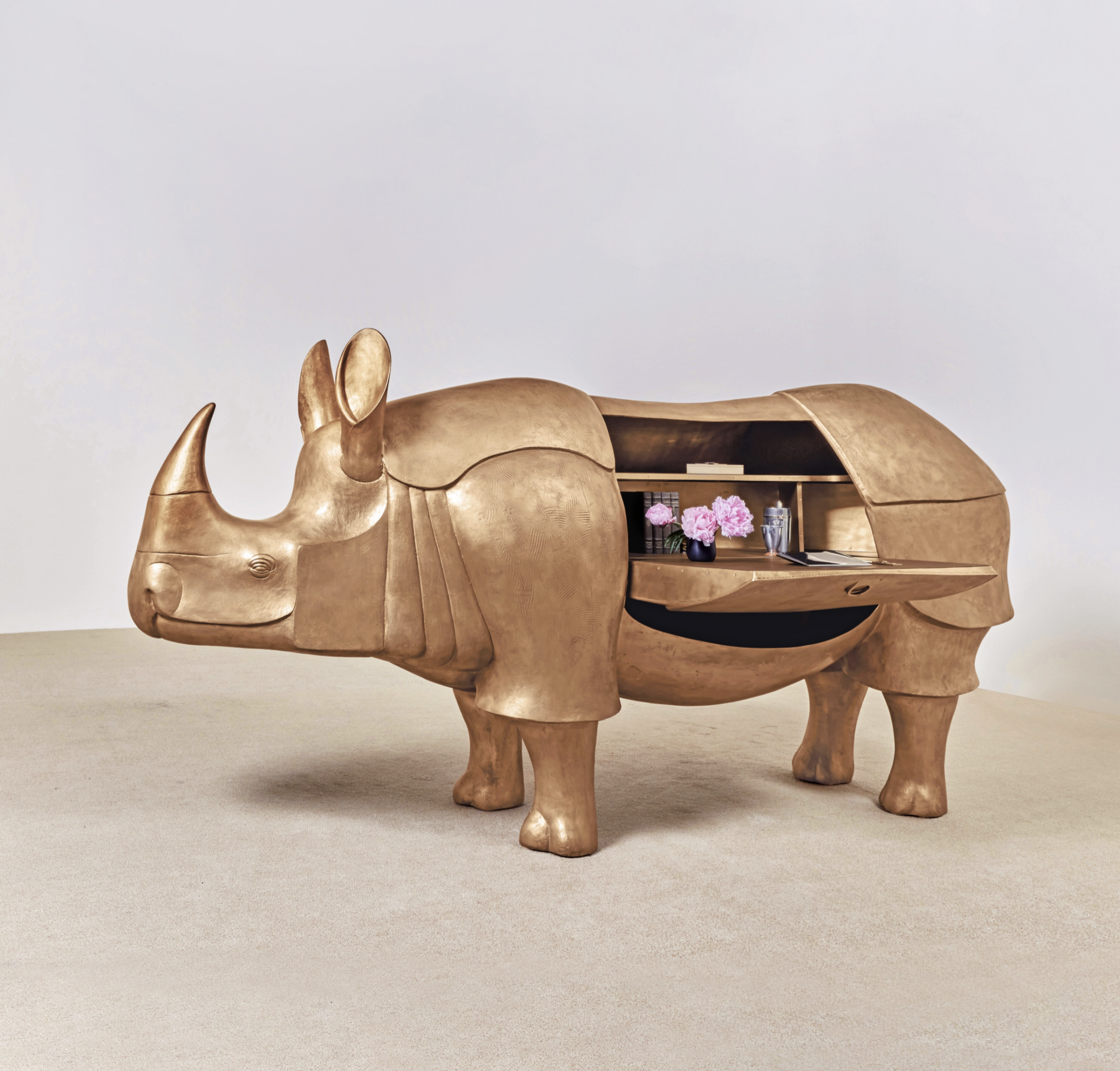 2. The Rhino That’s Also a Desk – François-Xavier Lalanne’s Grand Rhinocrétaire II