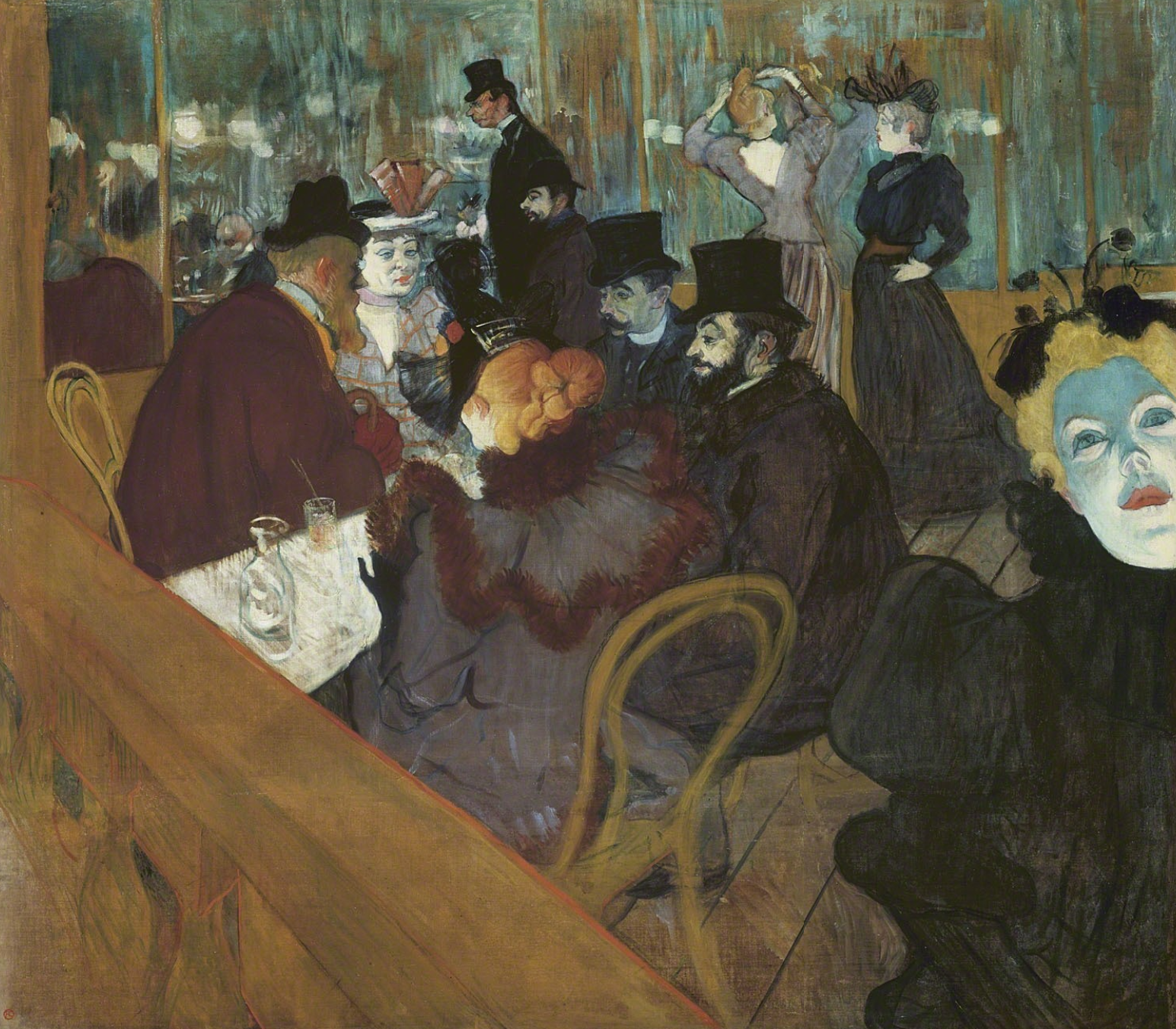 Henri de Toulouse-Lautrec, At The Moulin Rouge, 1892–1895.