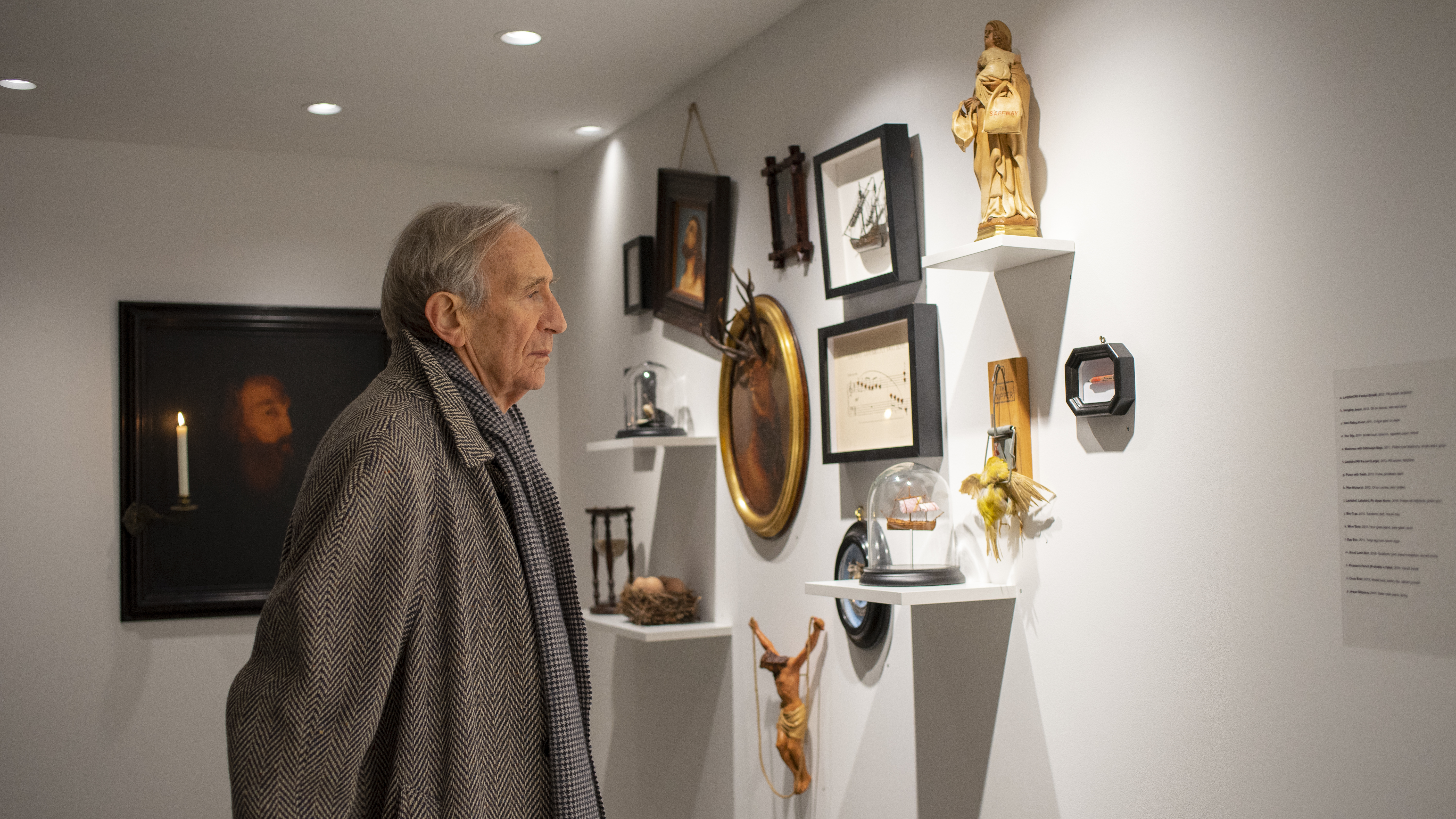 The Connor Brothers 'A Load of Fuss About Fuck All' (left) & works by Nancy Fouts (right)