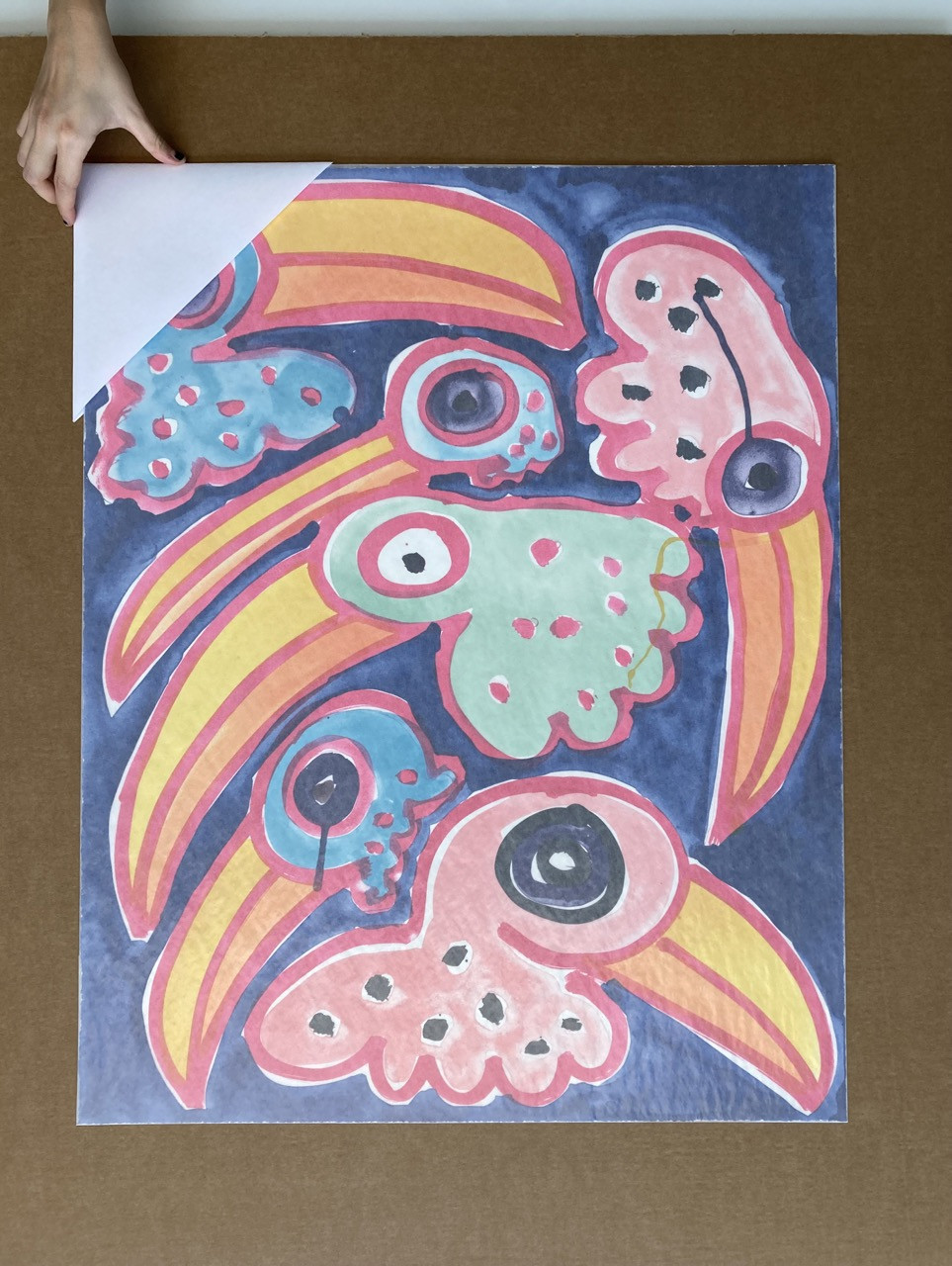 5. Add a protective pouch on each corner of the print.